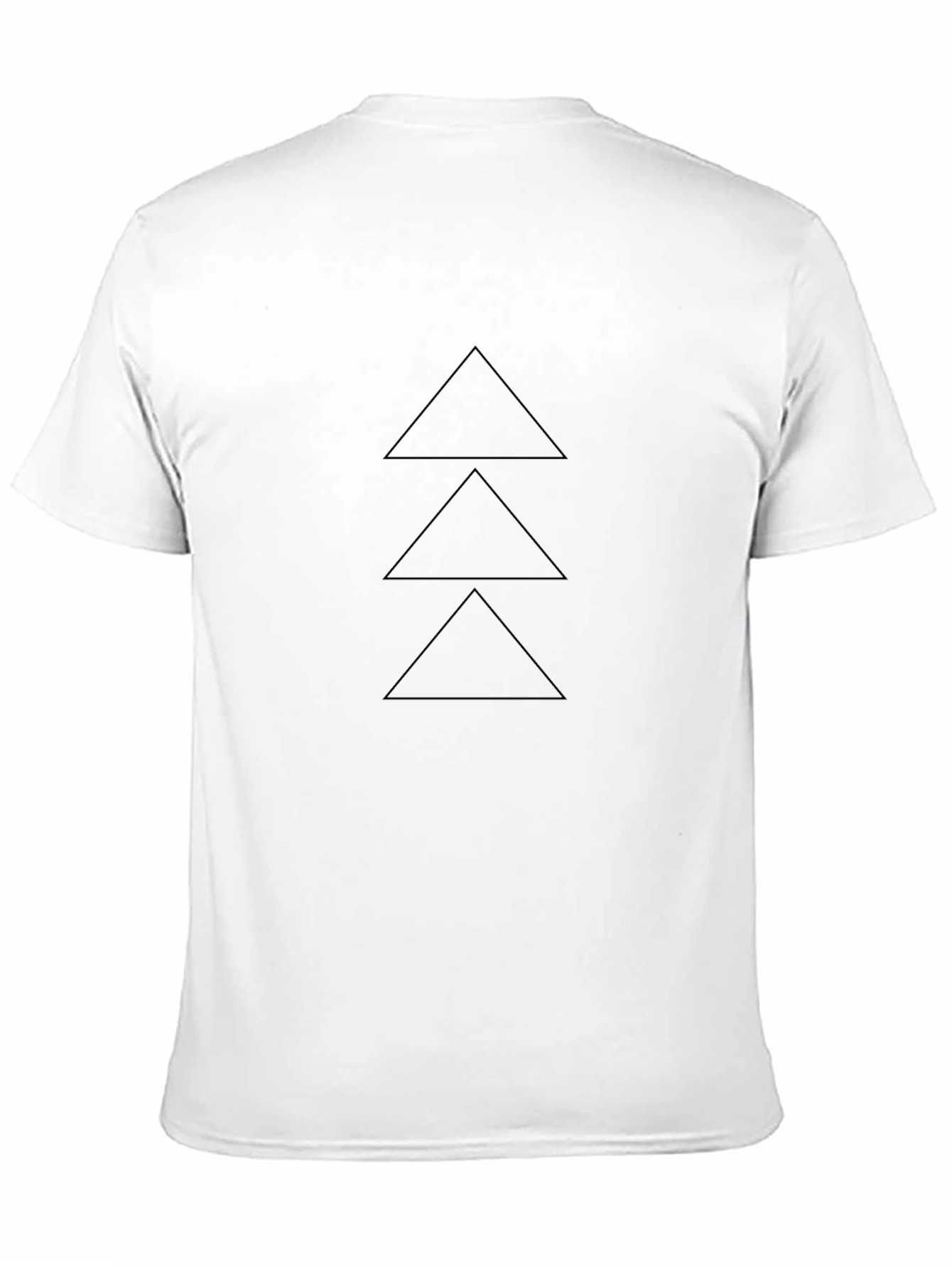 Minimalist Black T-Shirt with Triangle Design