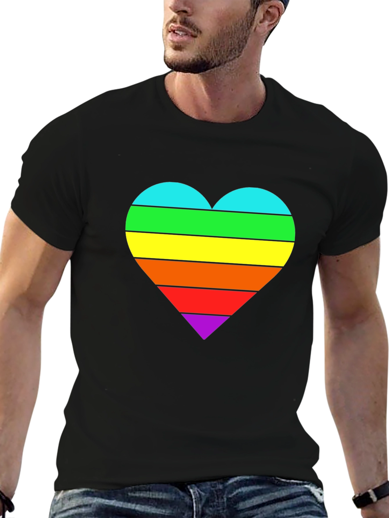 Rainbow Heart Pride T-Shirt