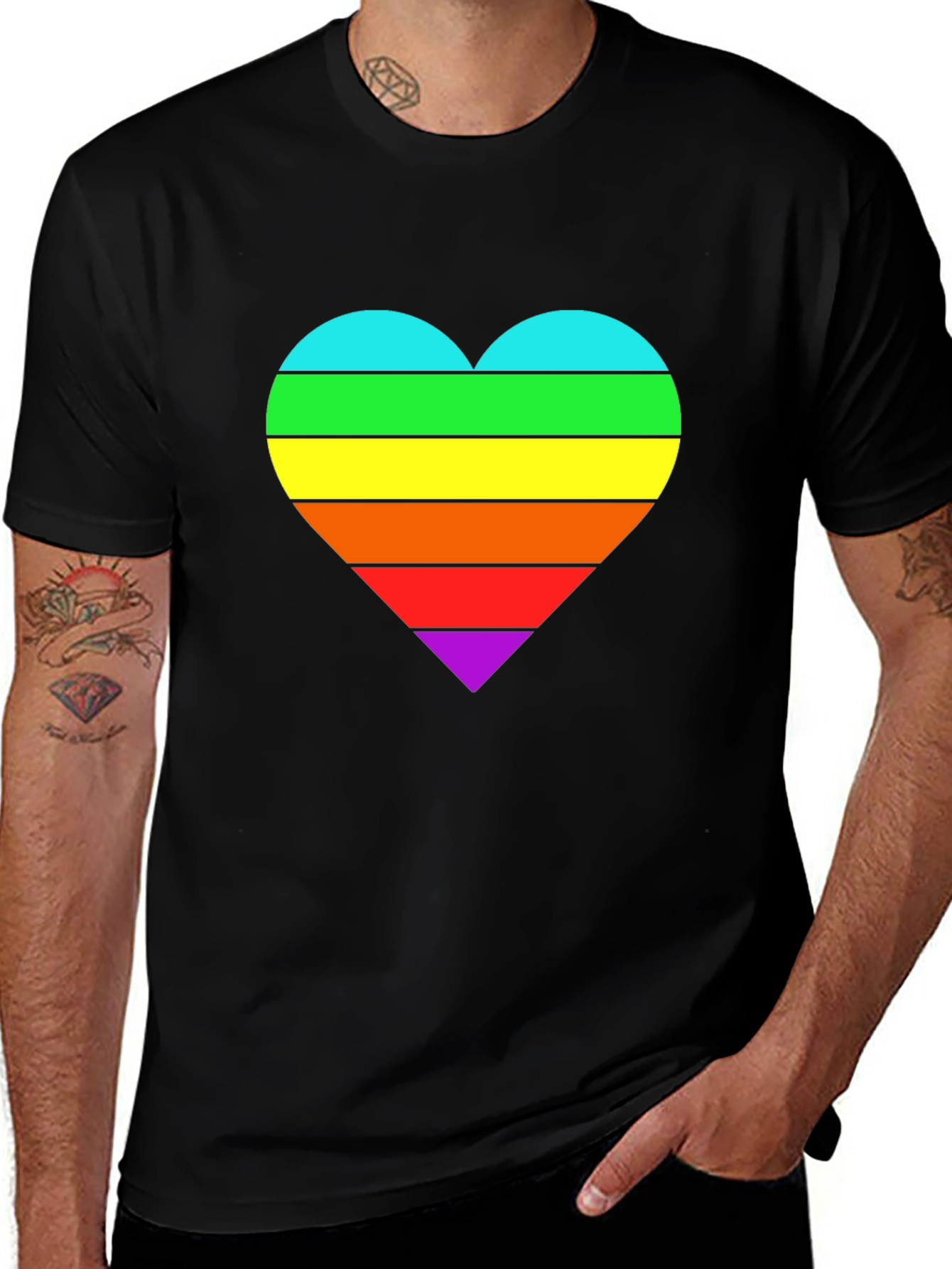 Rainbow Heart Pride T-Shirt
