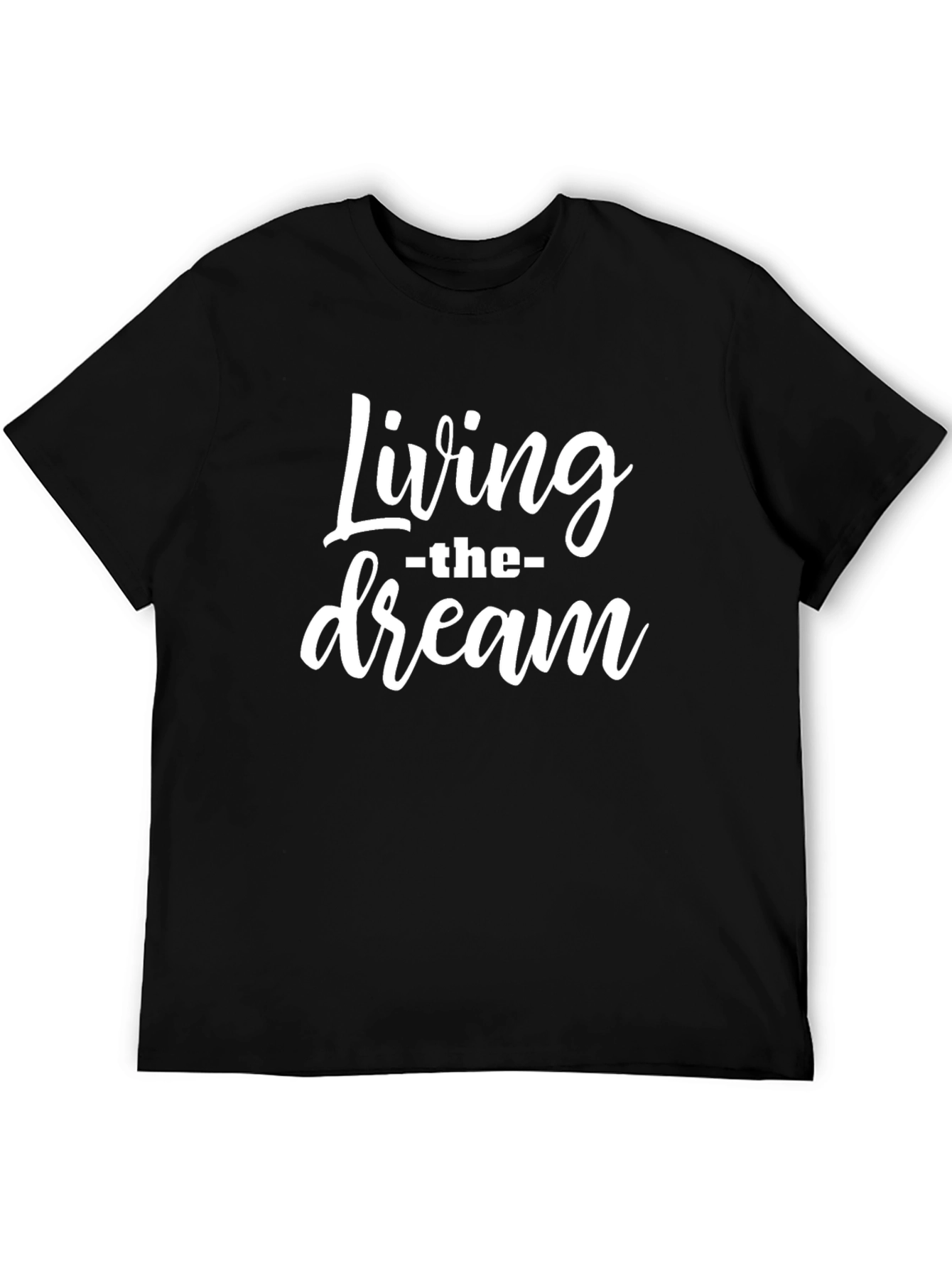 Living The Dream Black Graphic T-Shirt