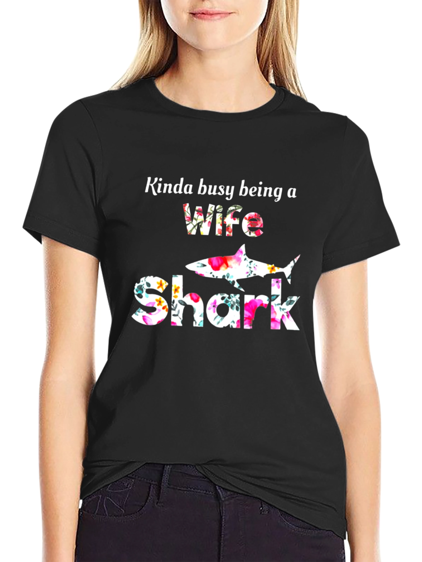 Wife Shark Graphic T-Shirt