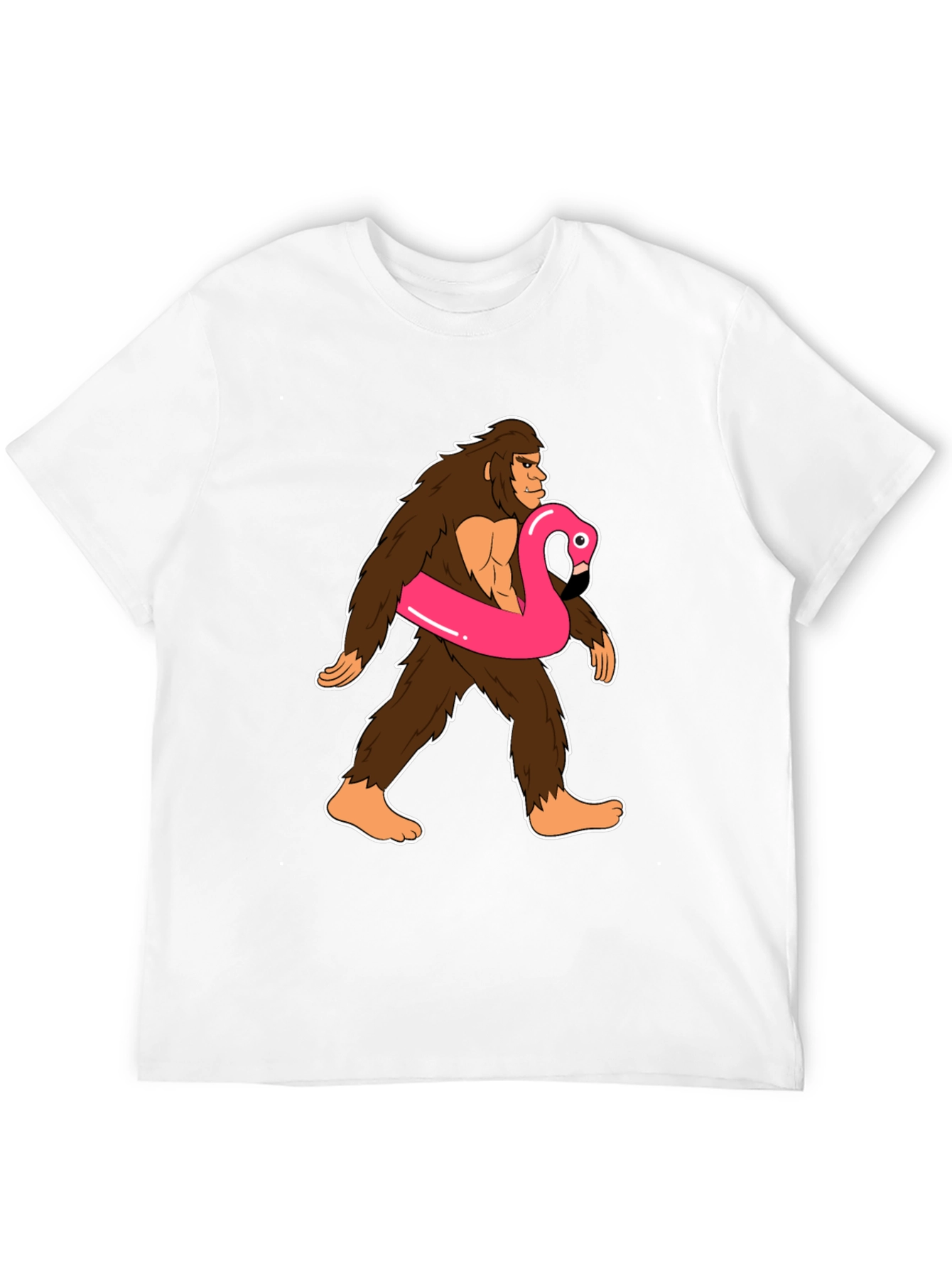 Sasquatch Flamingo T-Shirt: Funny Bigfoot Summer Style