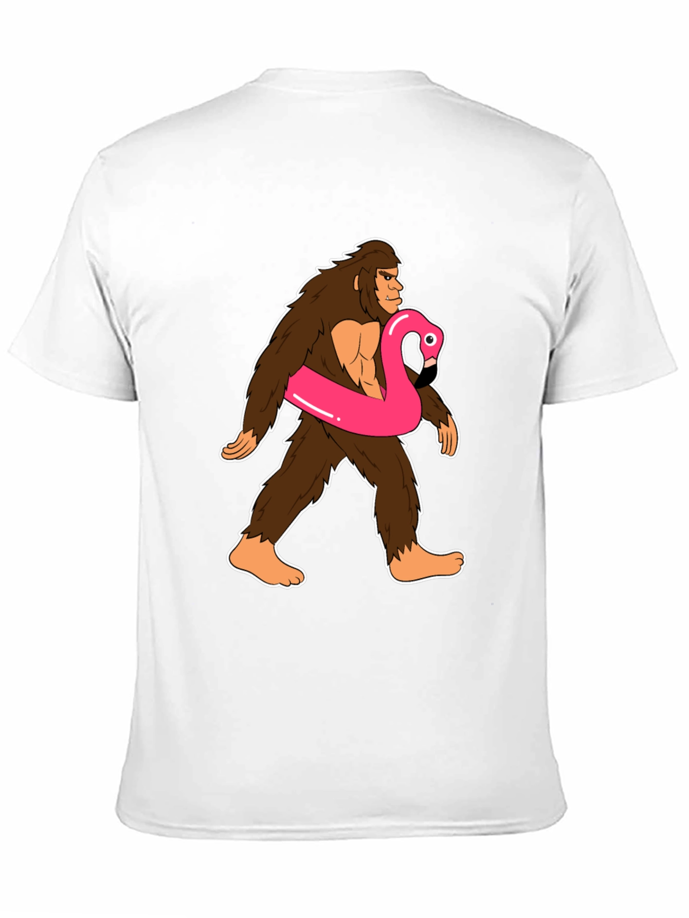 Sasquatch Flamingo T-Shirt: Funny Bigfoot Summer Style