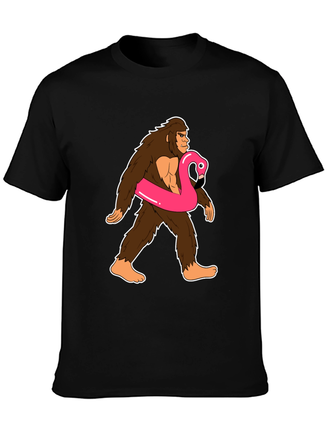 Sasquatch Flamingo T-Shirt: Funny Bigfoot Summer Style