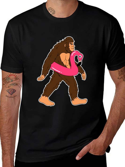 Sasquatch Flamingo T-Shirt: Funny Bigfoot Summer Style