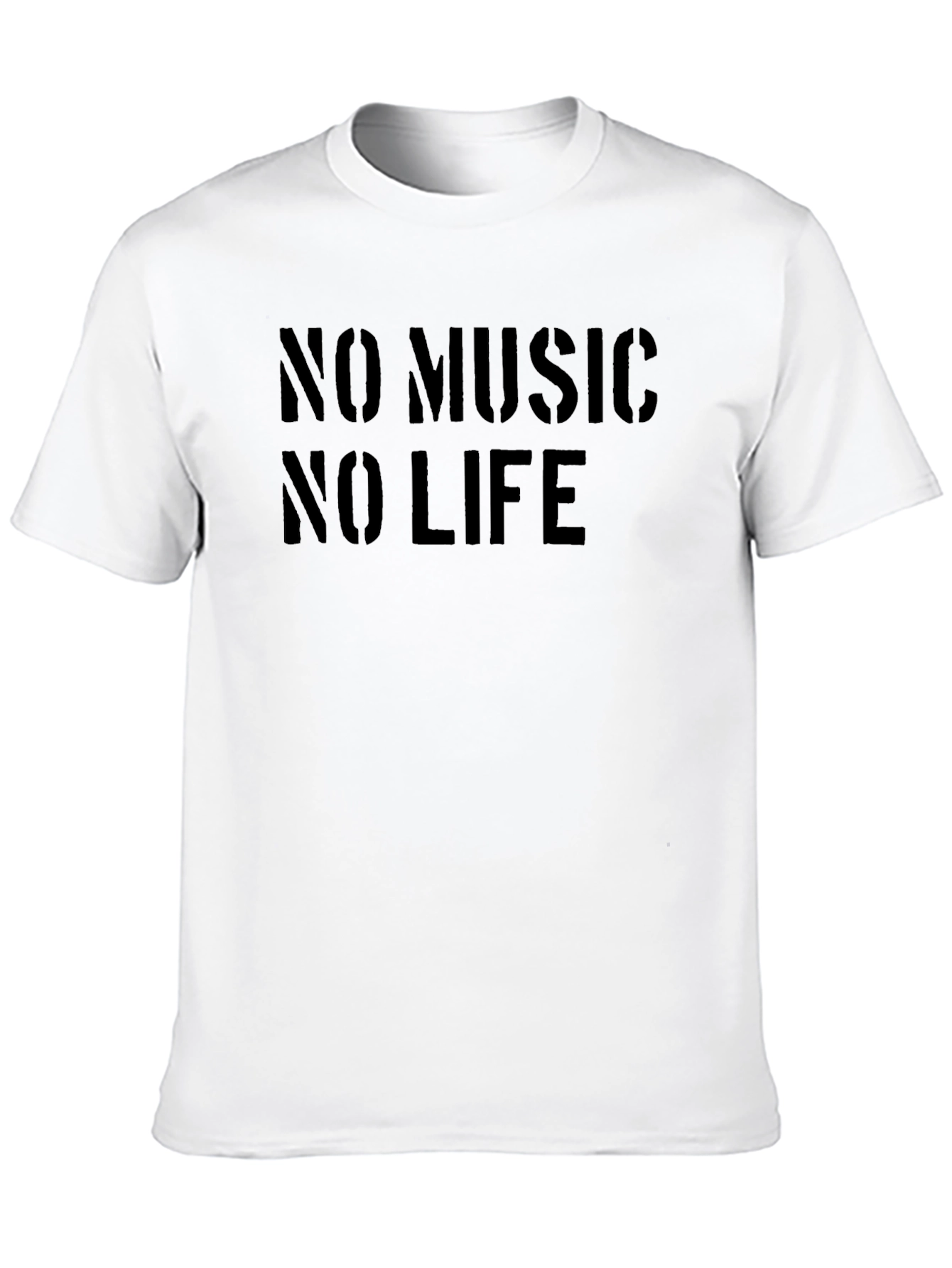 No Music No Life Black T-Shirt - Graphic Tee