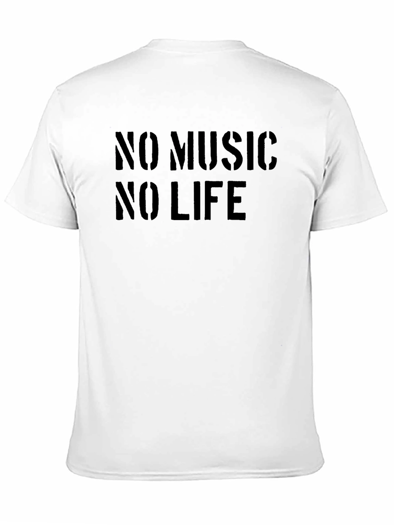 No Music No Life Black T-Shirt - Graphic Tee