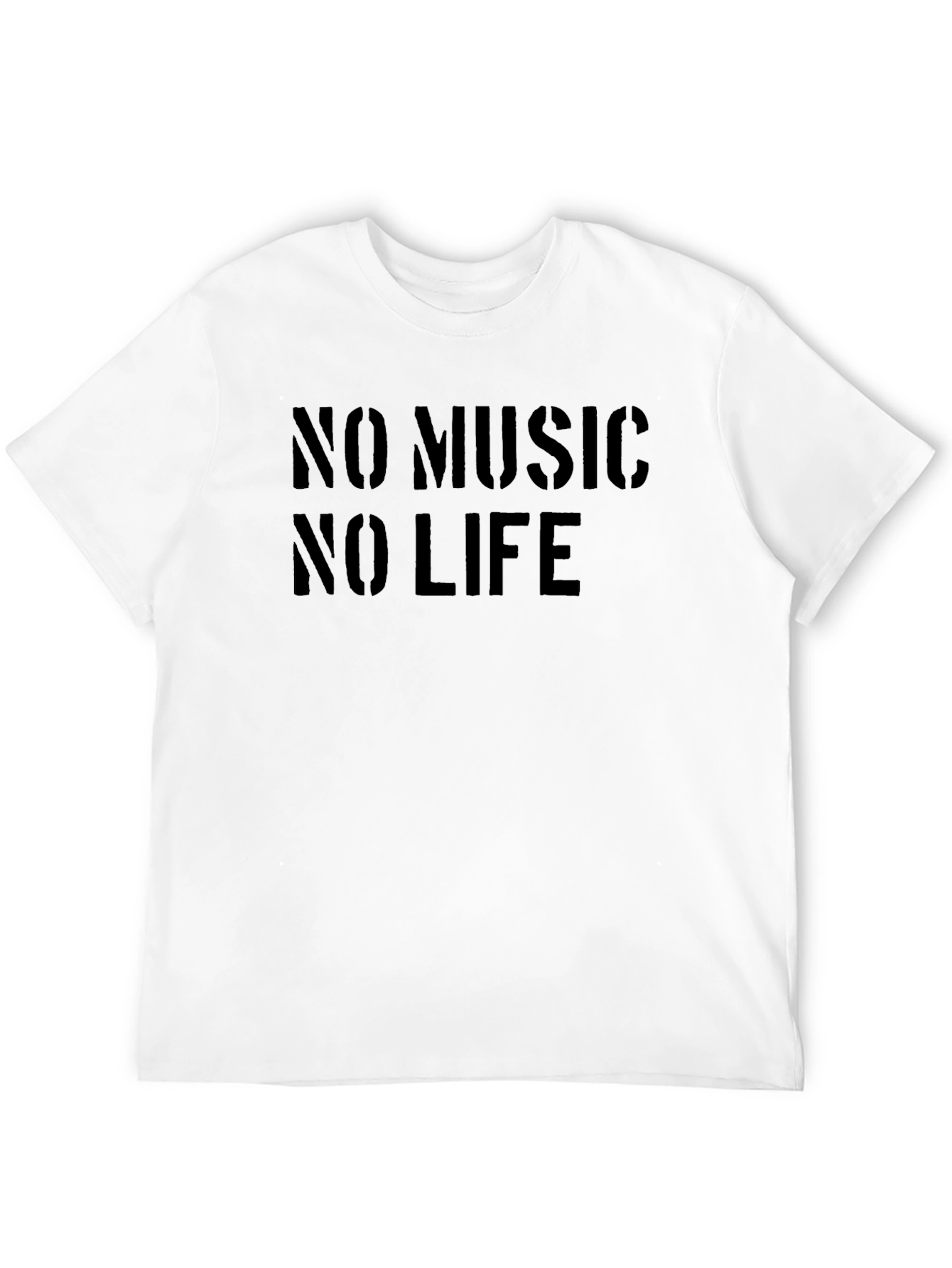 No Music No Life Black T-Shirt - Graphic Tee
