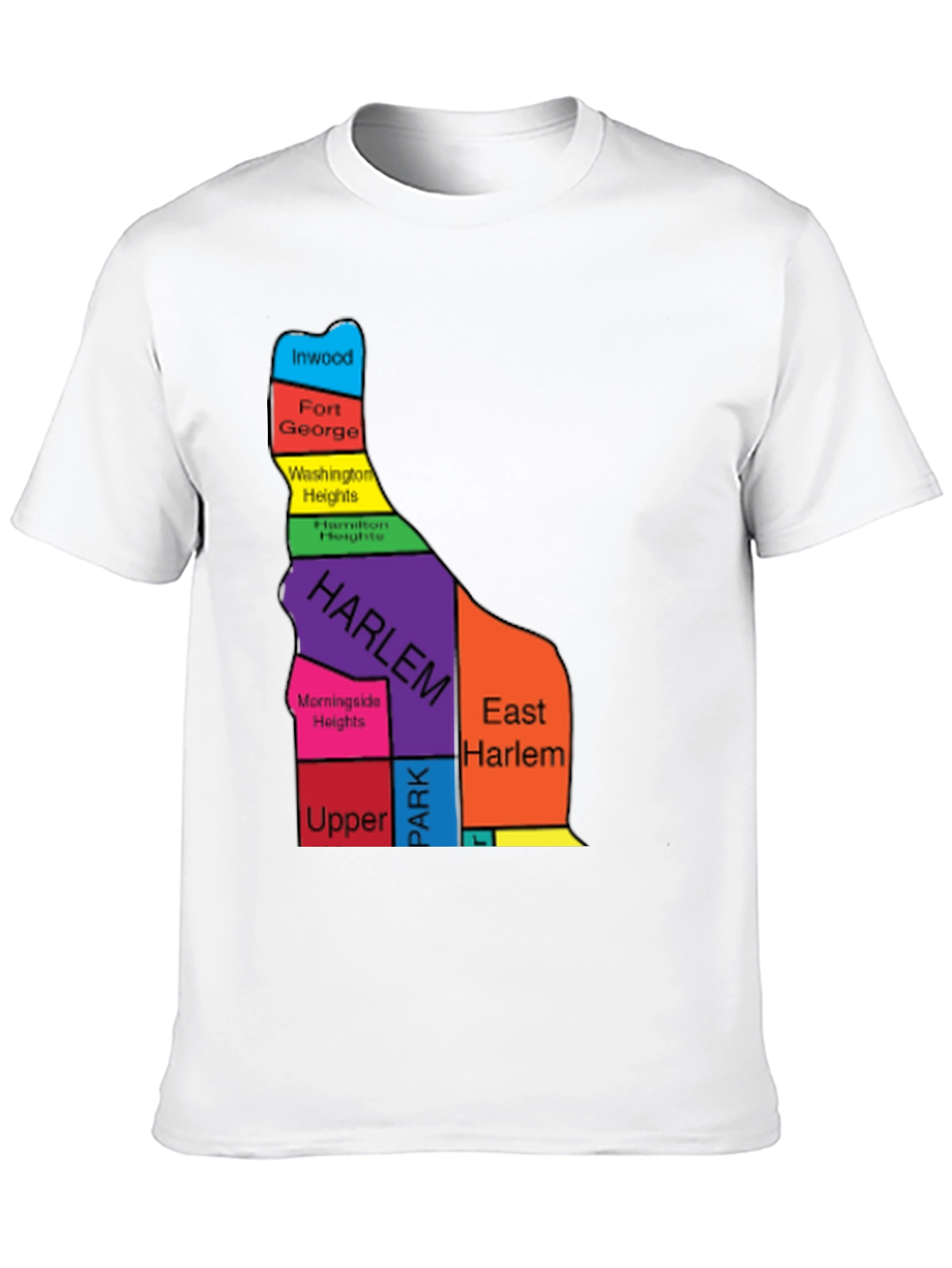 Harlem Map T-Shirt - NYC Neighborhoods