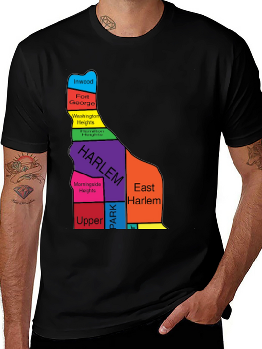 Harlem Map T-Shirt - NYC Neighborhoods