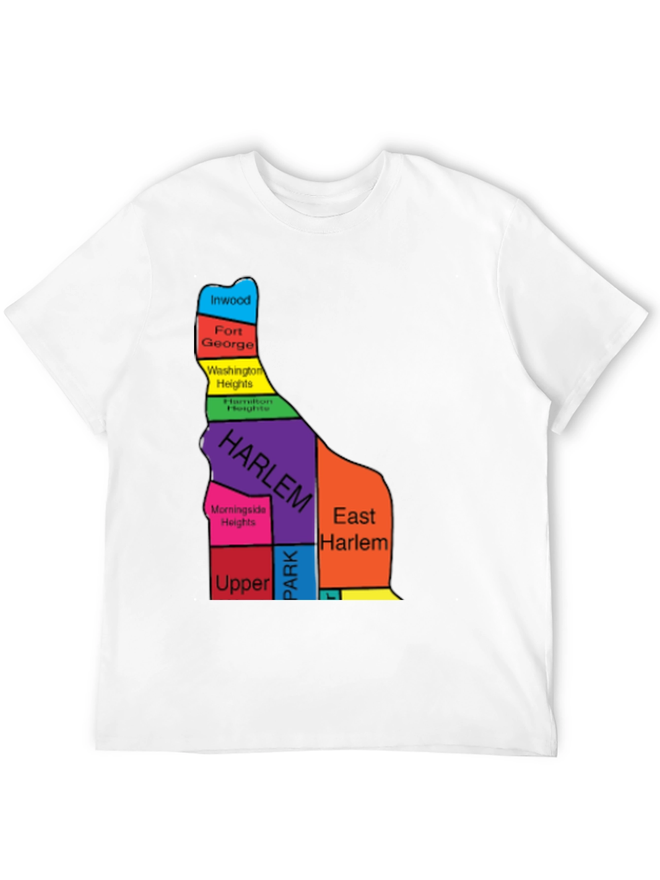 Harlem Map T-Shirt - NYC Neighborhoods