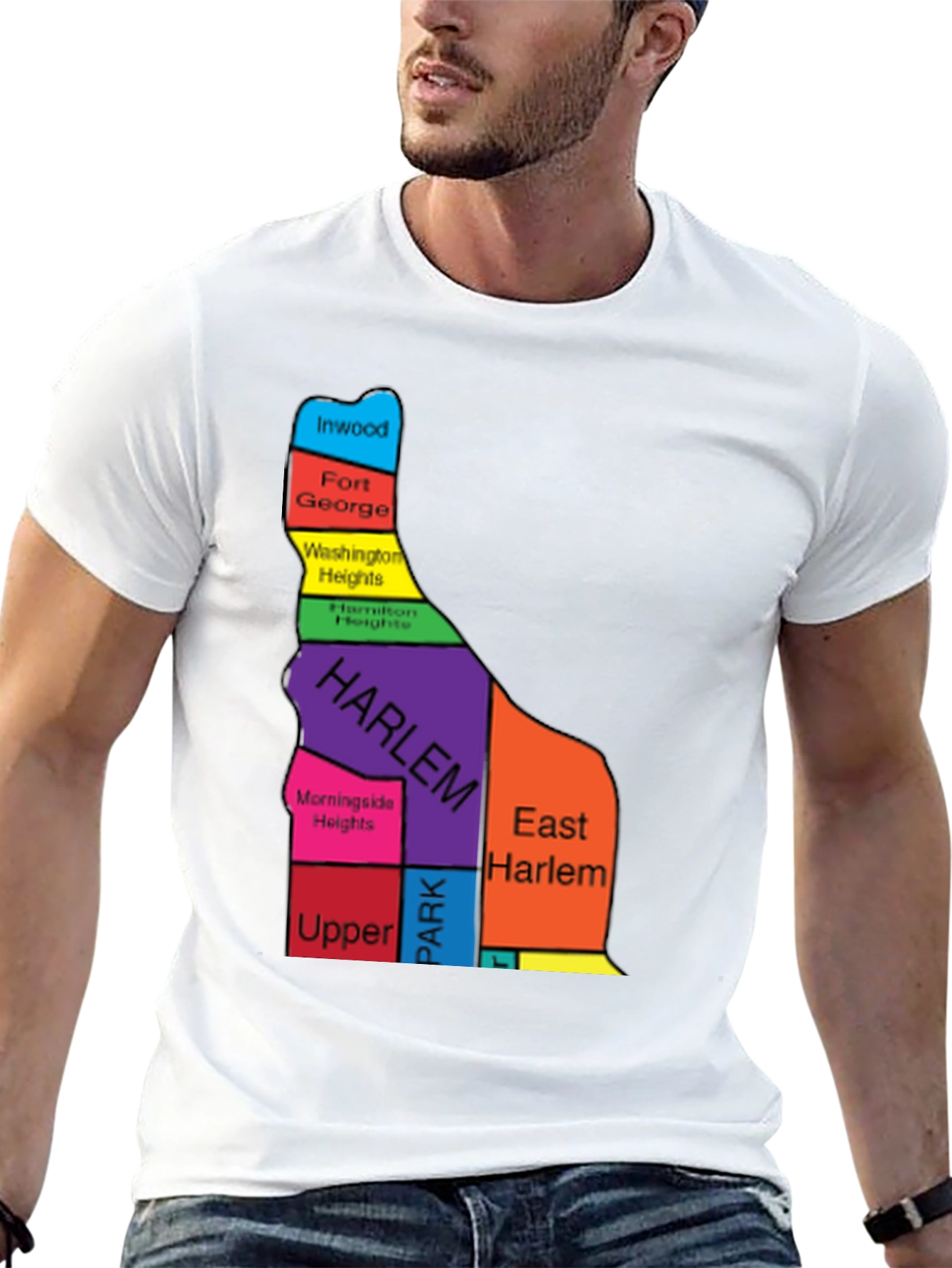 Harlem Map T-Shirt - NYC Neighborhoods