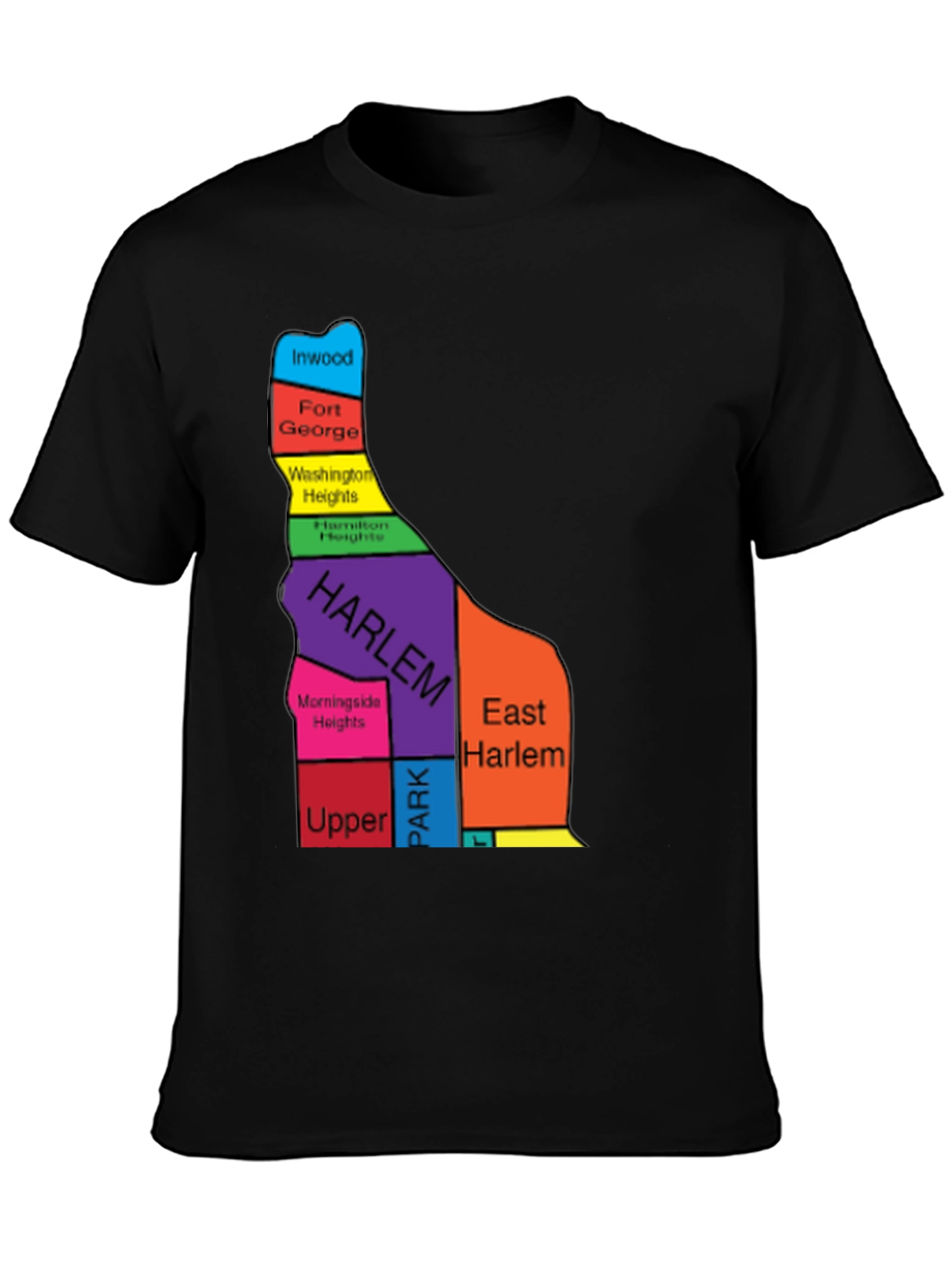 Harlem Map T-Shirt - NYC Neighborhoods