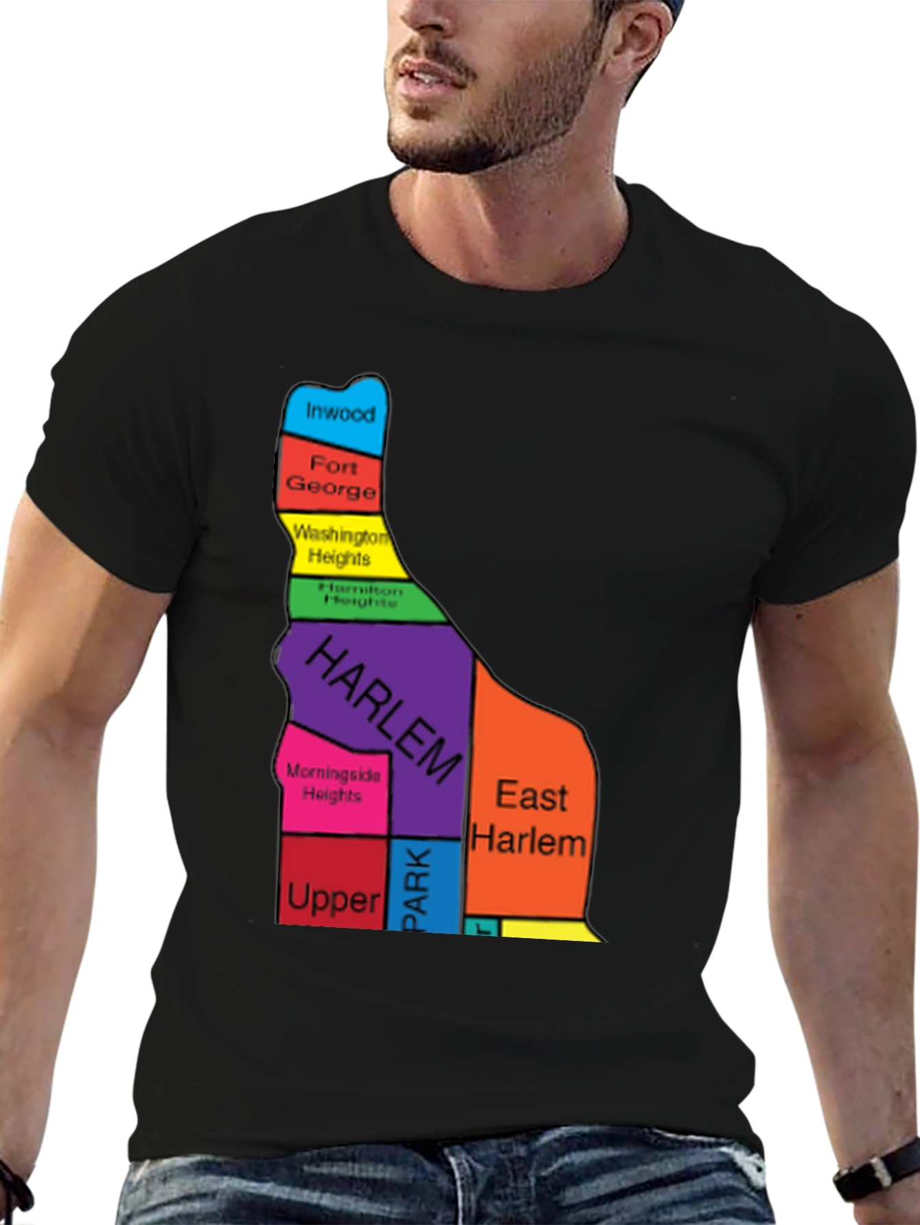 Harlem Map T-Shirt - NYC Neighborhoods