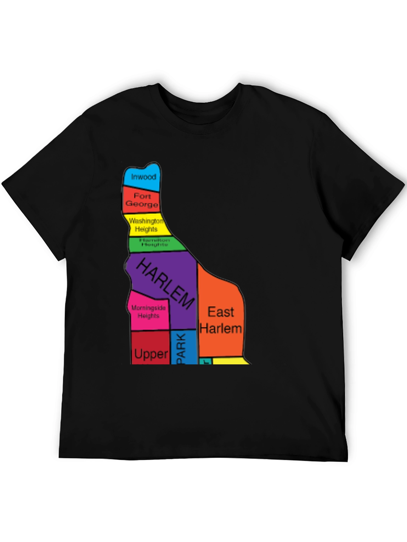 Harlem Map T-Shirt - NYC Neighborhoods