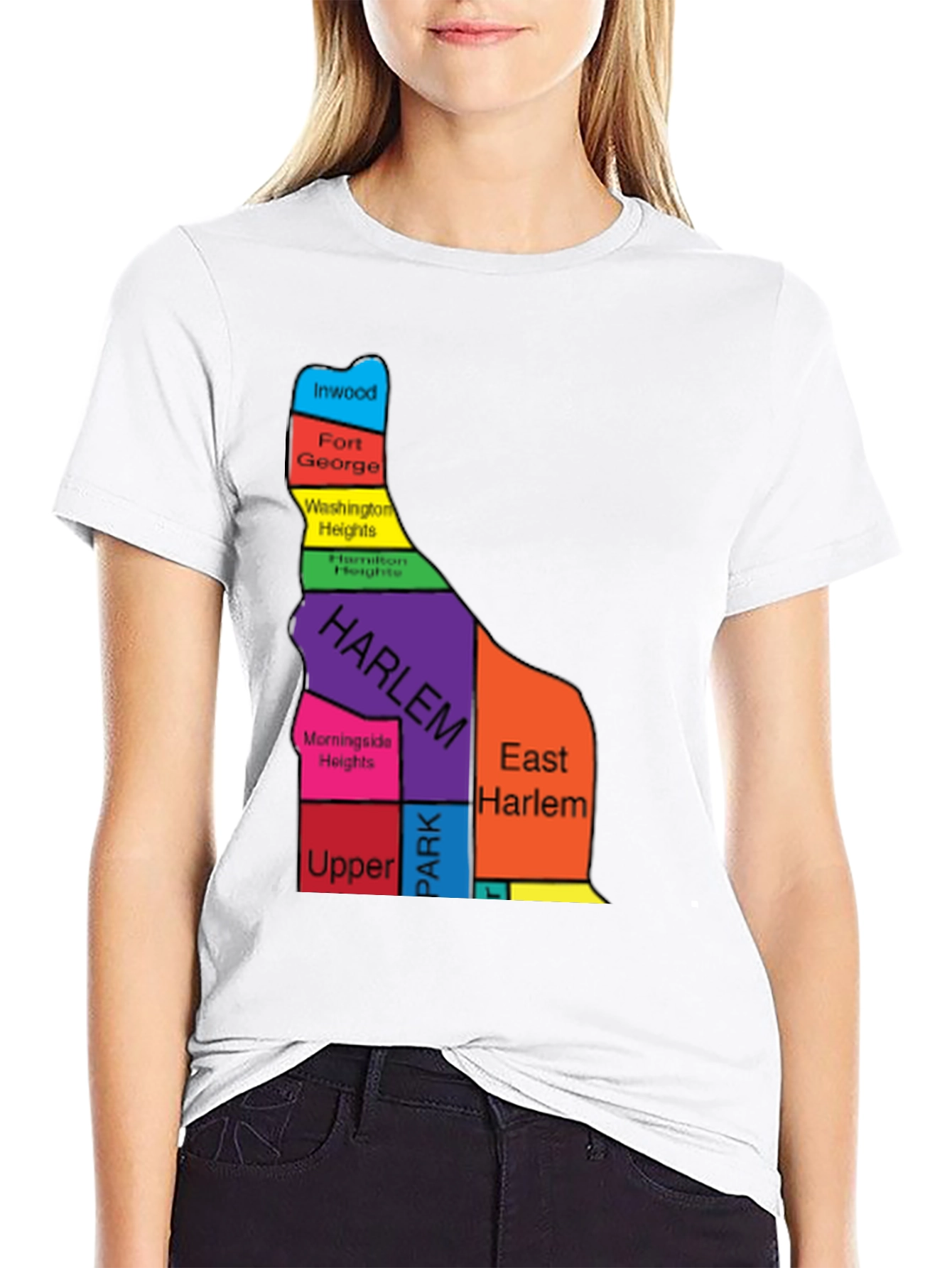 Harlem Map T-Shirt - NYC Neighborhoods