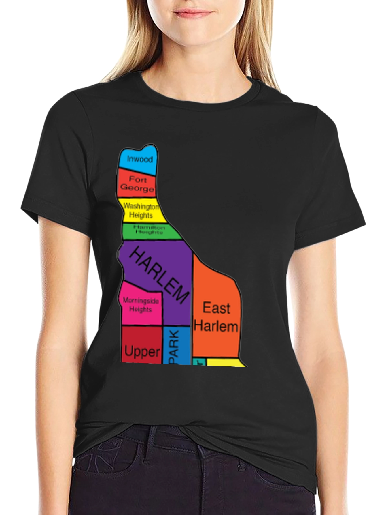 Harlem Map T-Shirt - NYC Neighborhoods