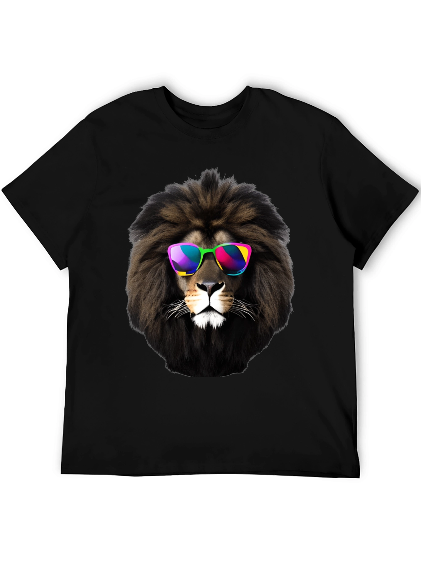 Cool Lion Graphic Tee - Mens Black T-Shirt