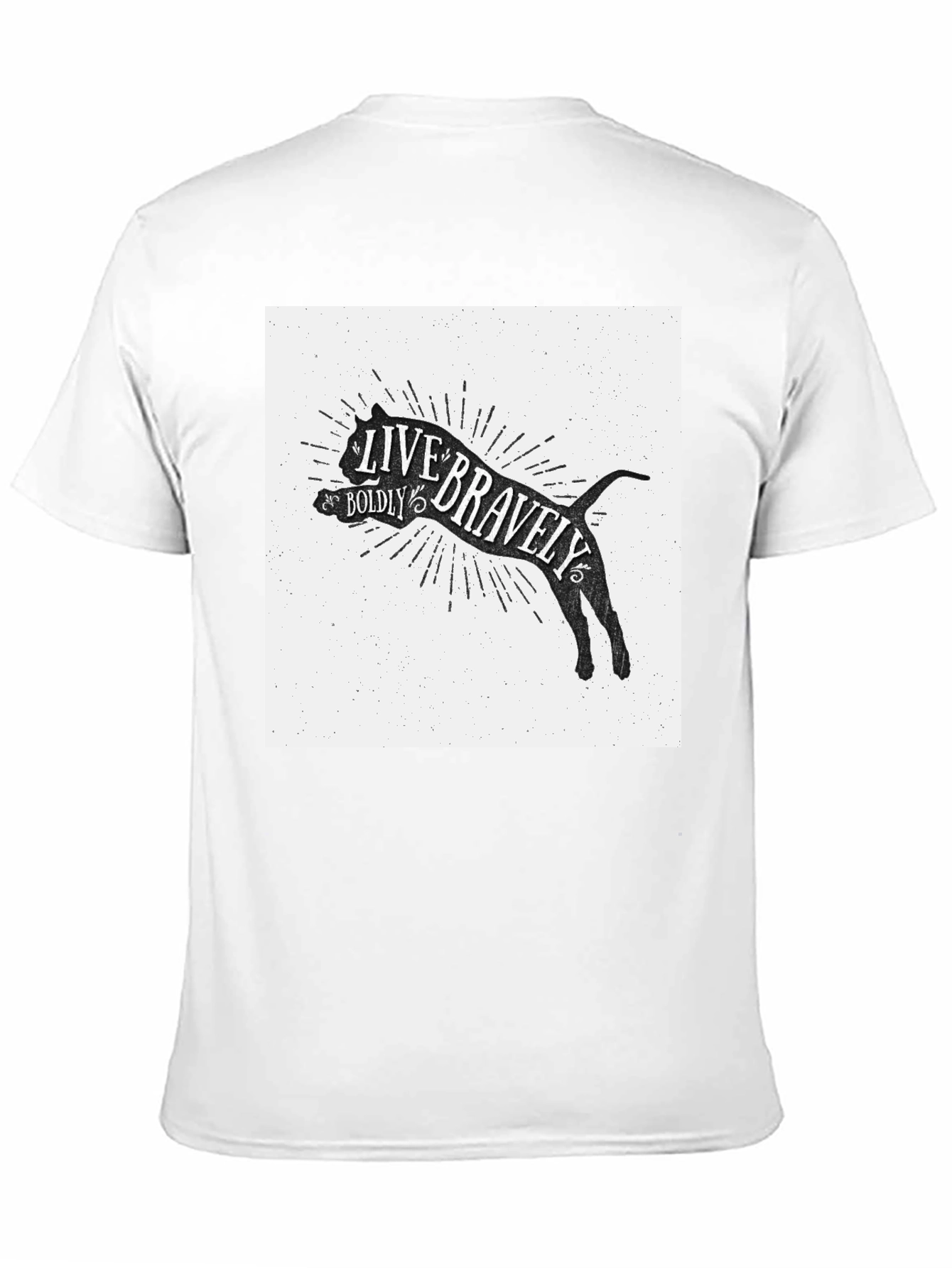 Live Bravely Boldly T-Shirt - Black Crew Neck