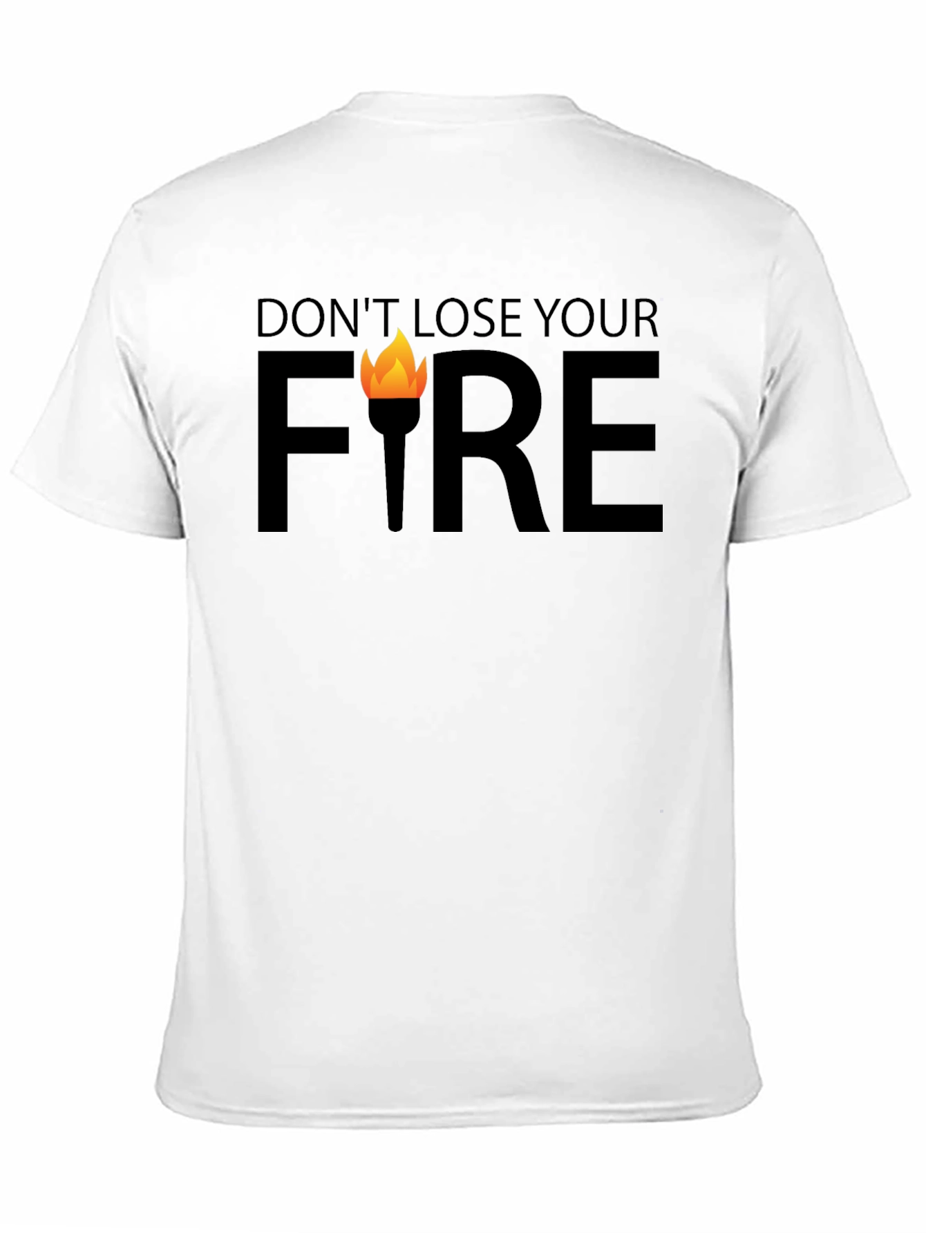 Dont Lose Your Fire Graphic Tee - Black Cotton