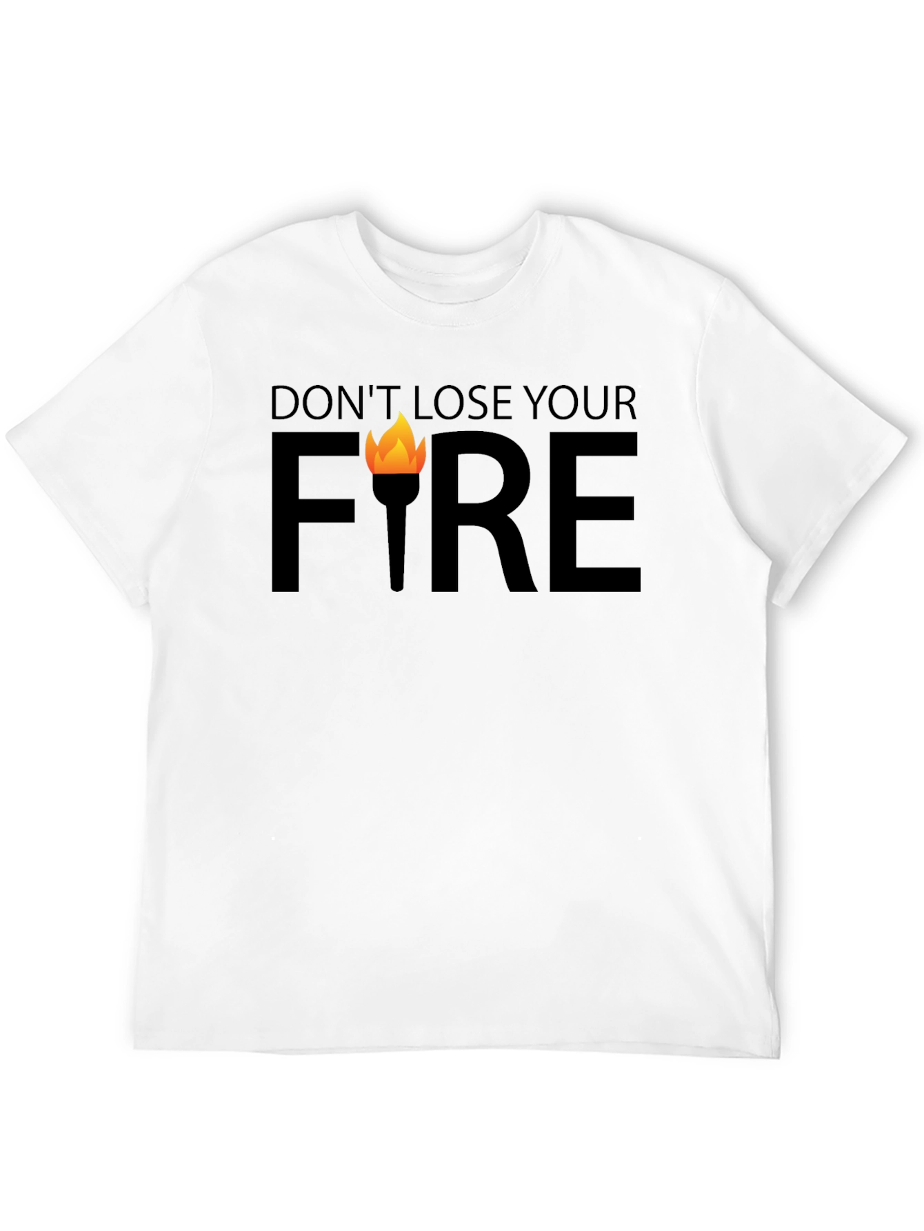 Dont Lose Your Fire Graphic Tee - Black Cotton