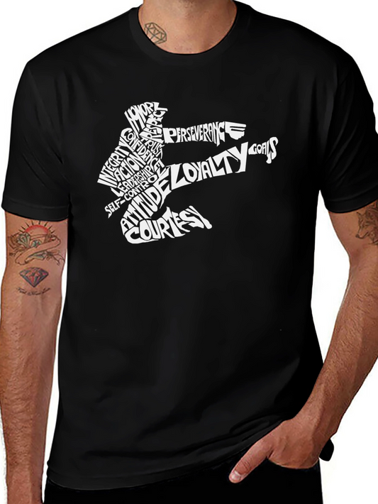 Martial Arts Word Art Black T-Shirt