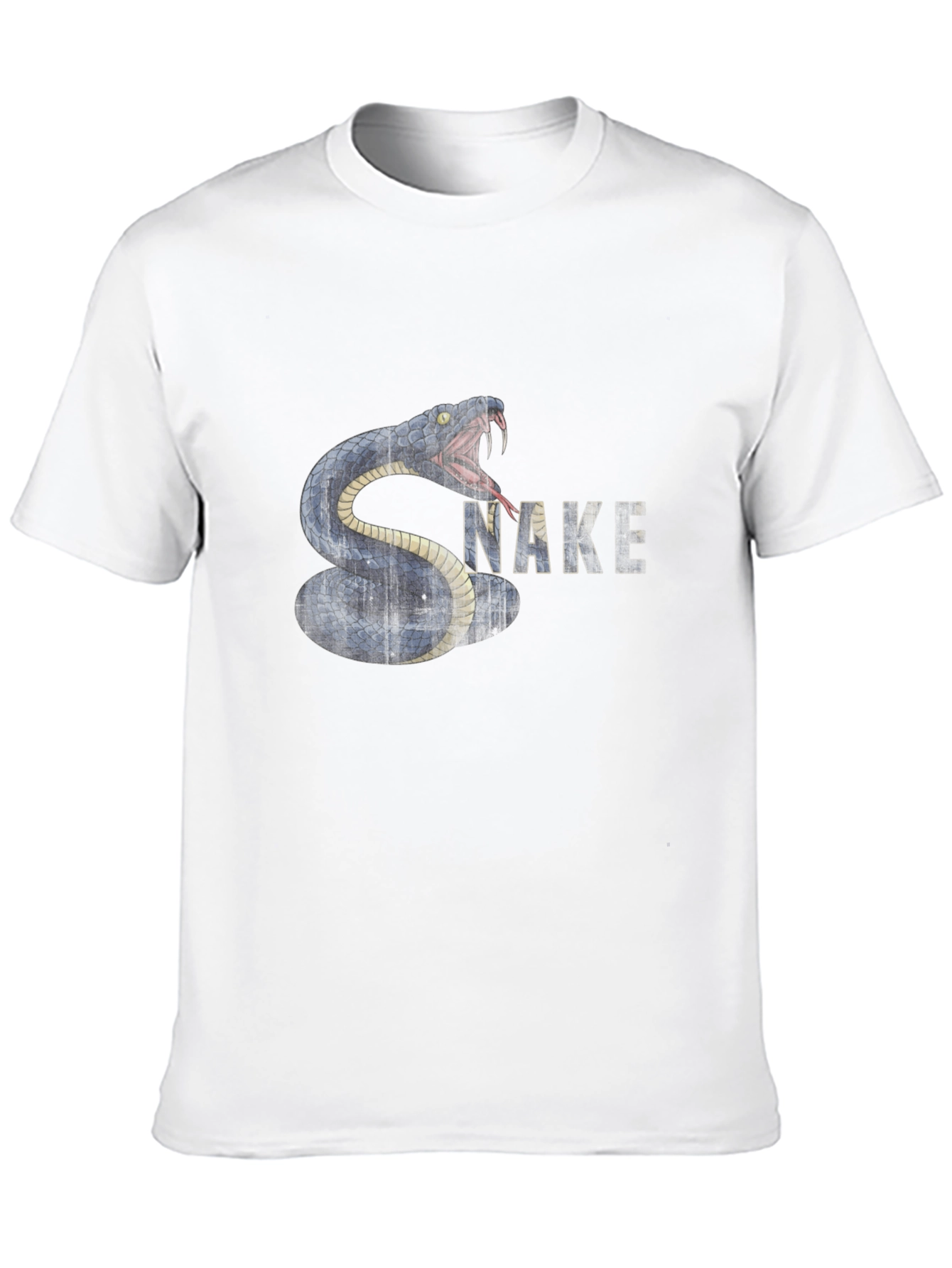 Snake Graphic T-Shirt - Black Cotton Tee