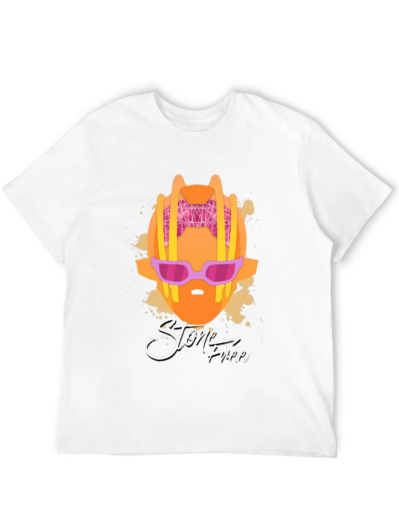 Stone Free Graphic T-Shirt - Black Cotton Tee