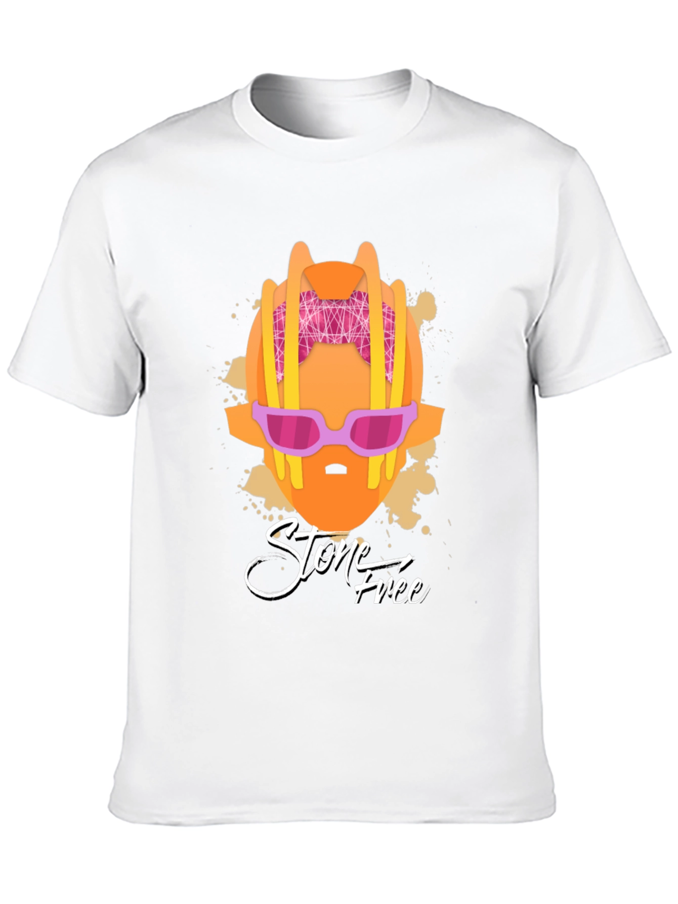 Stone Free Graphic T-Shirt - Black Cotton Tee