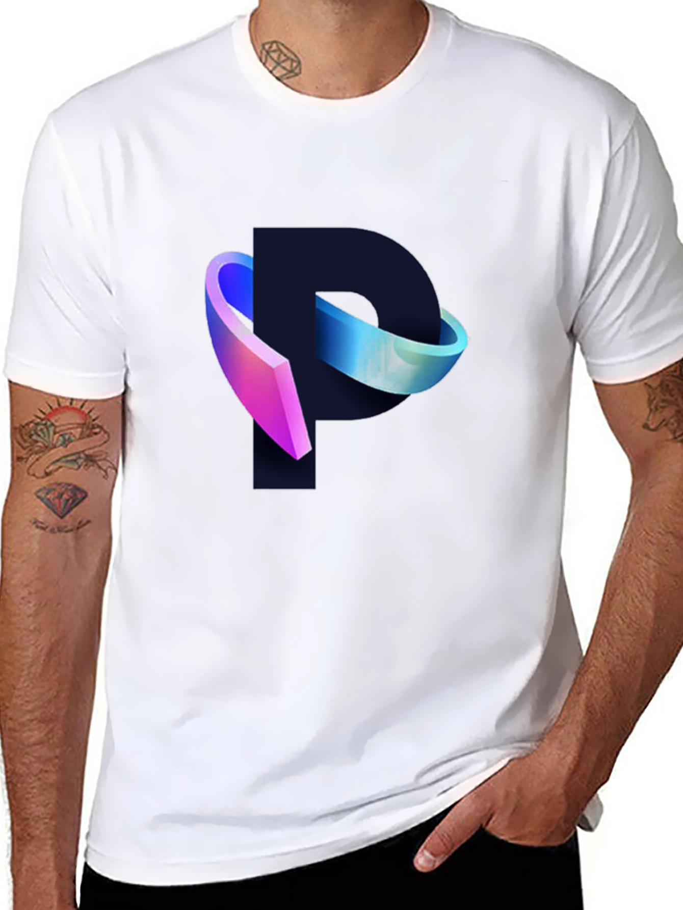 Modern P Logo Black T-Shirt