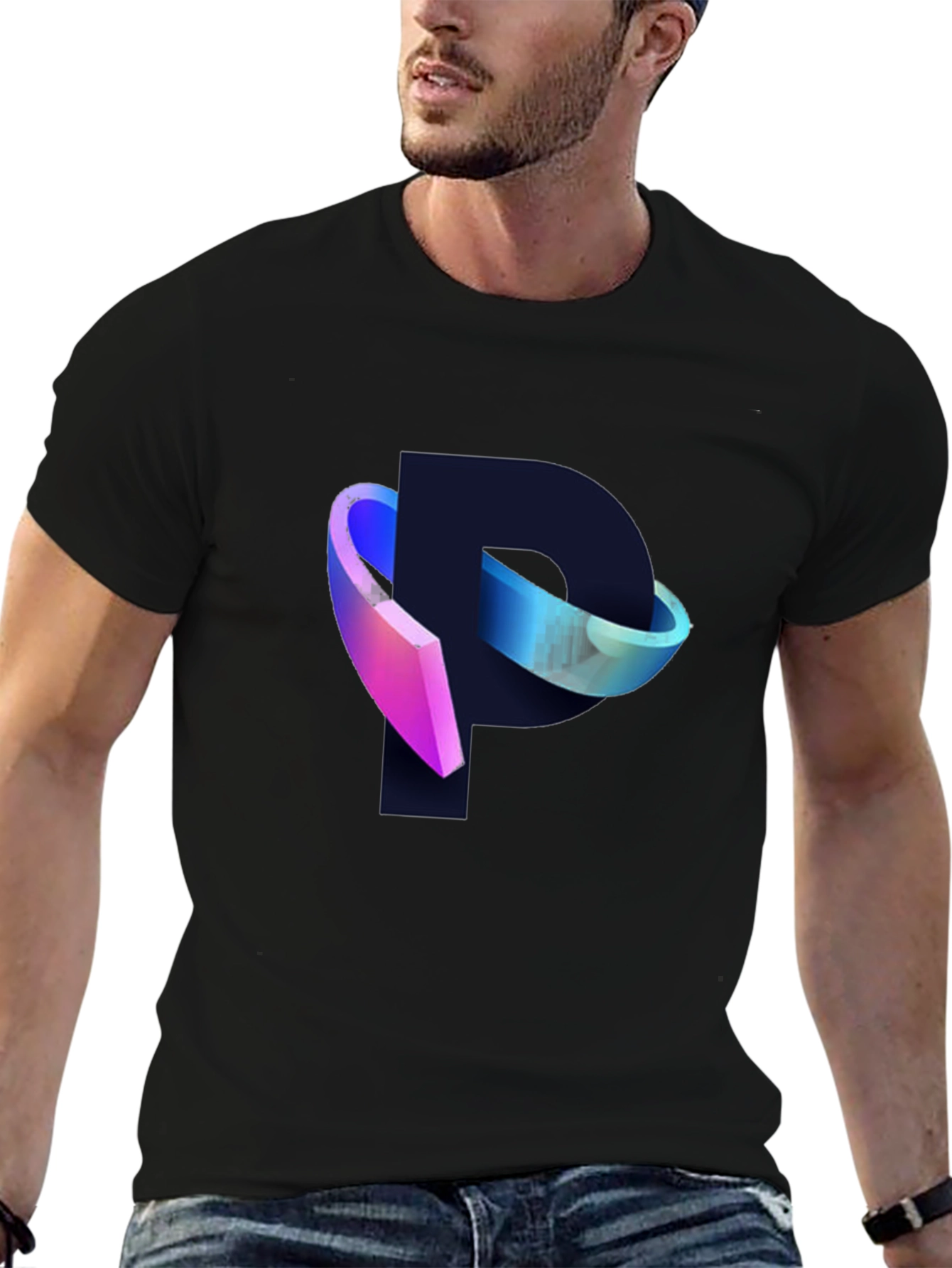 Modern P Logo Black T-Shirt