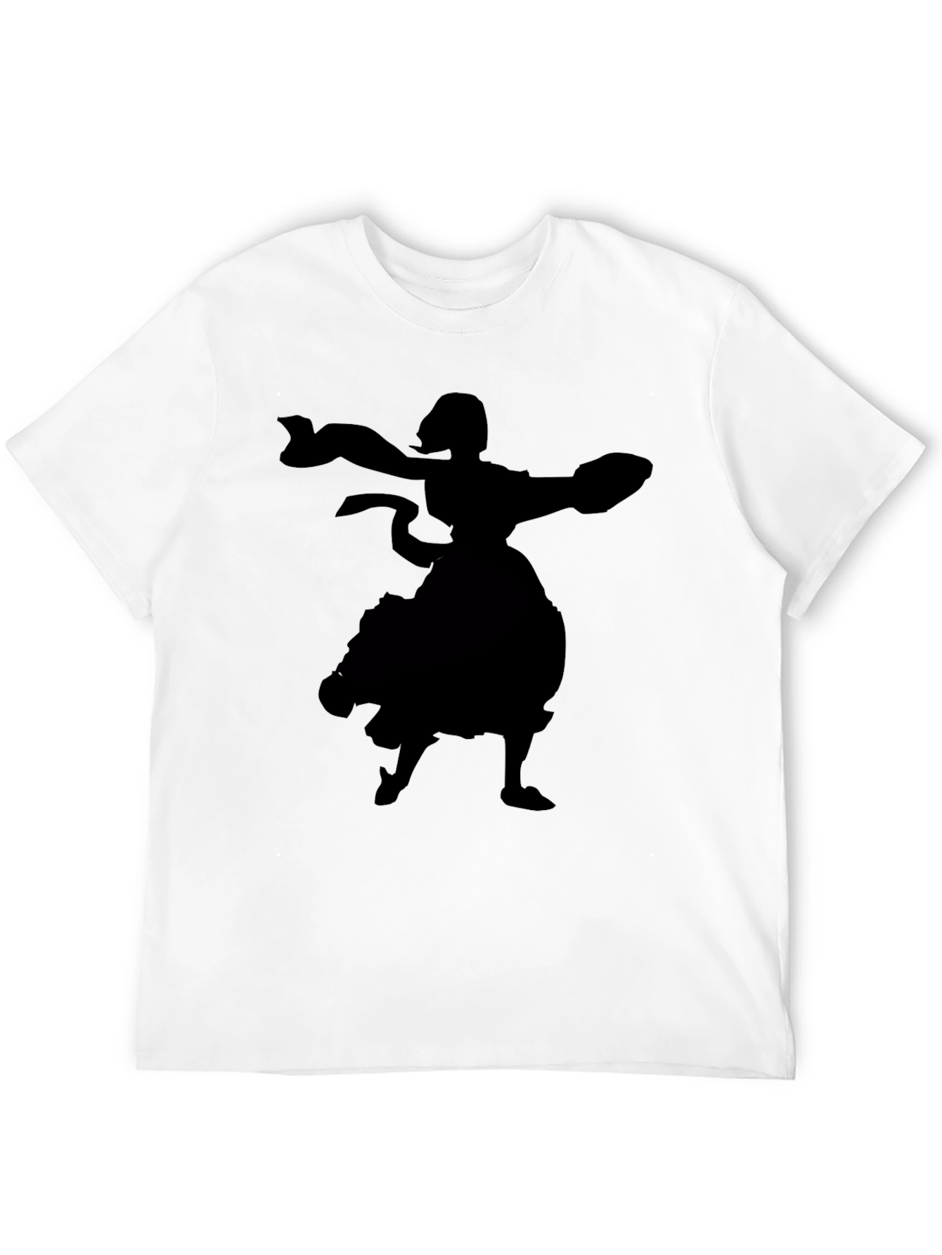 Black Graphic Tee - Dancing Silhouette Print