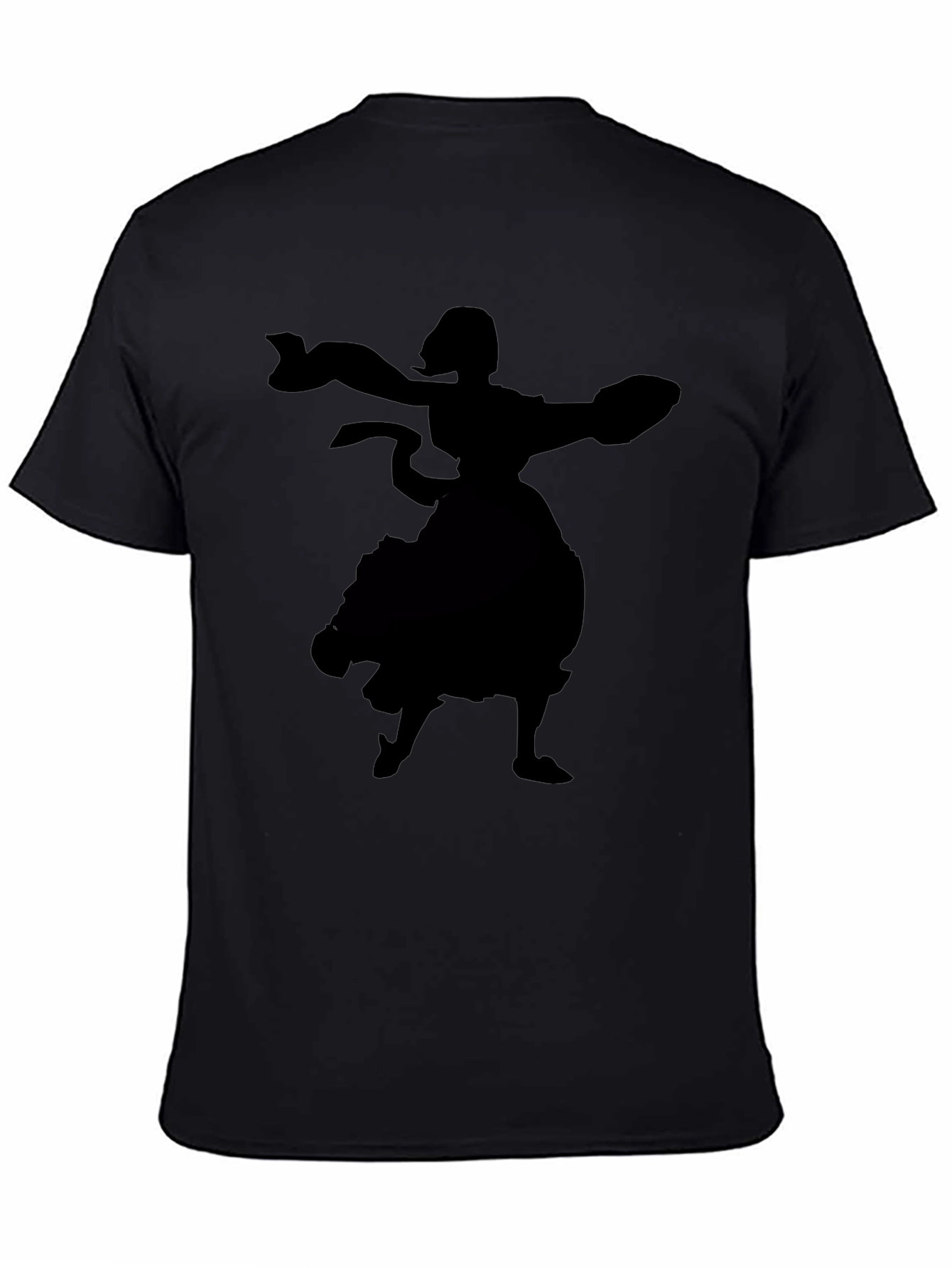 Black Graphic Tee - Dancing Silhouette Print
