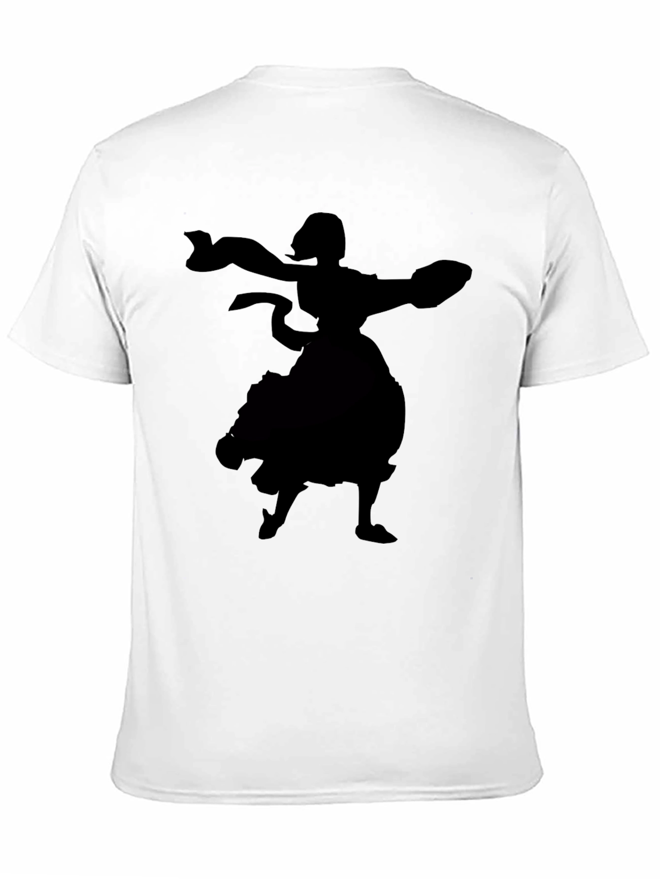 Black Graphic Tee - Dancing Silhouette Print