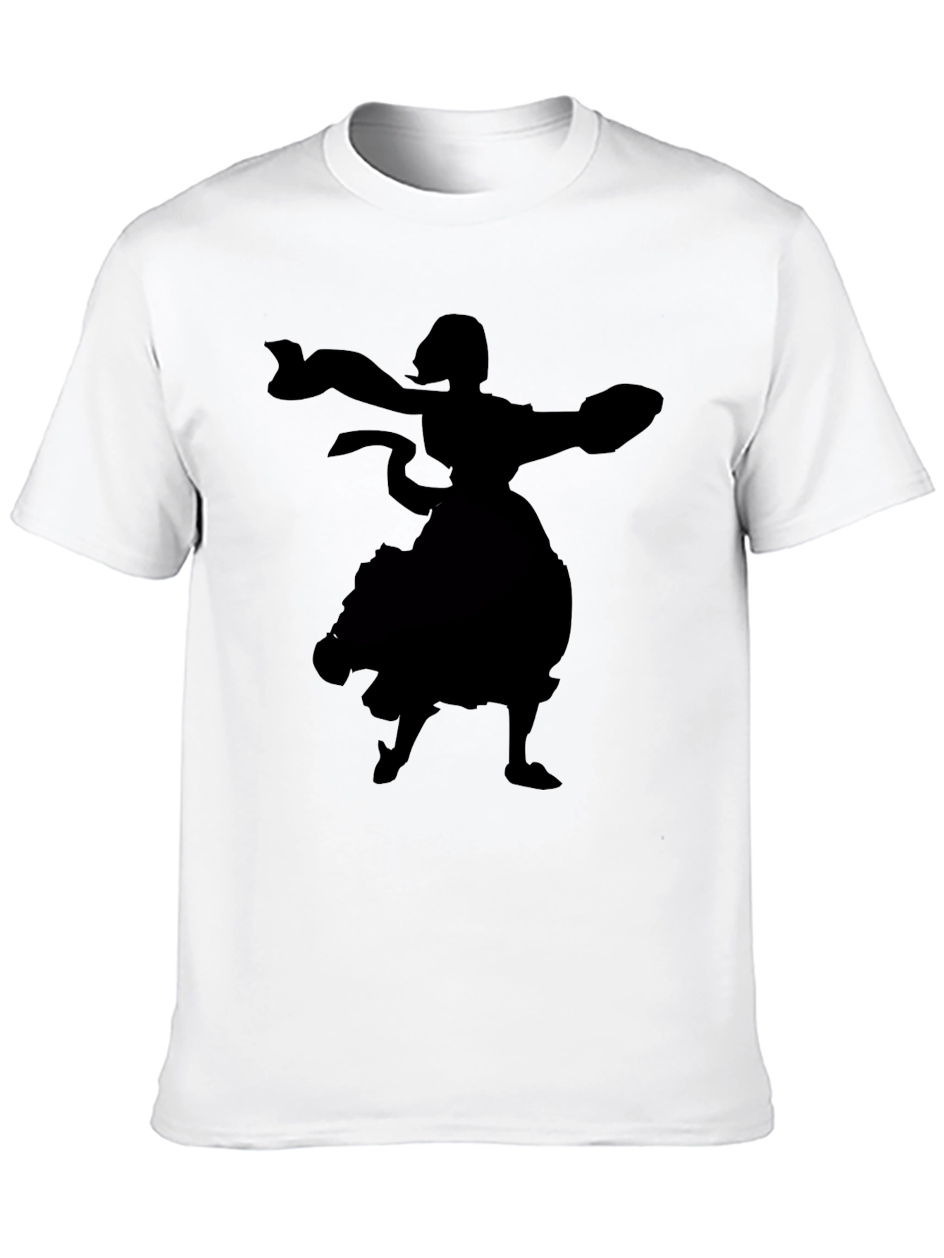 Black Graphic Tee - Dancing Silhouette Print