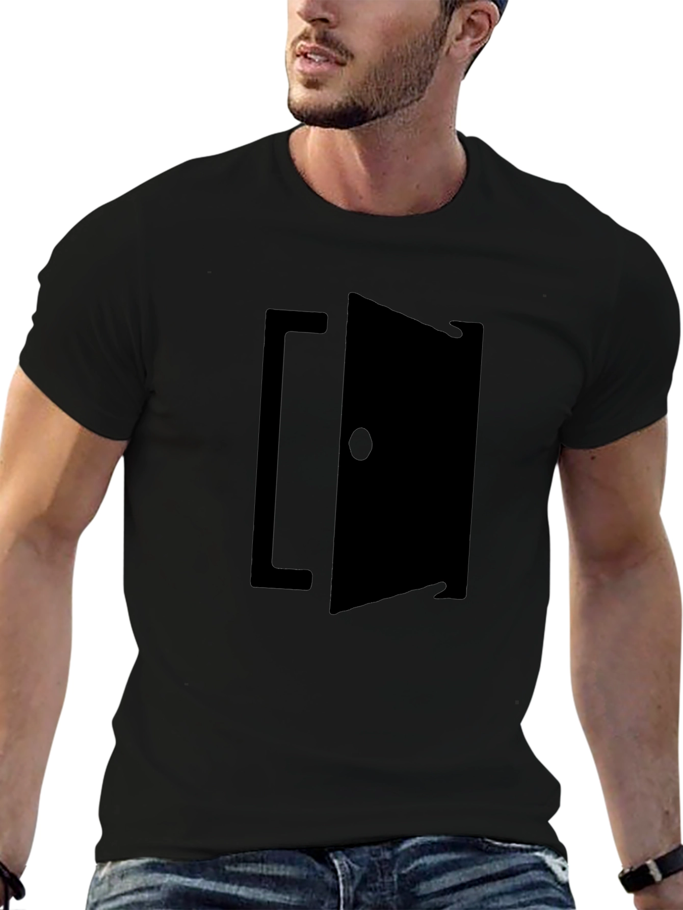 Open Door Graphic Tee - Black