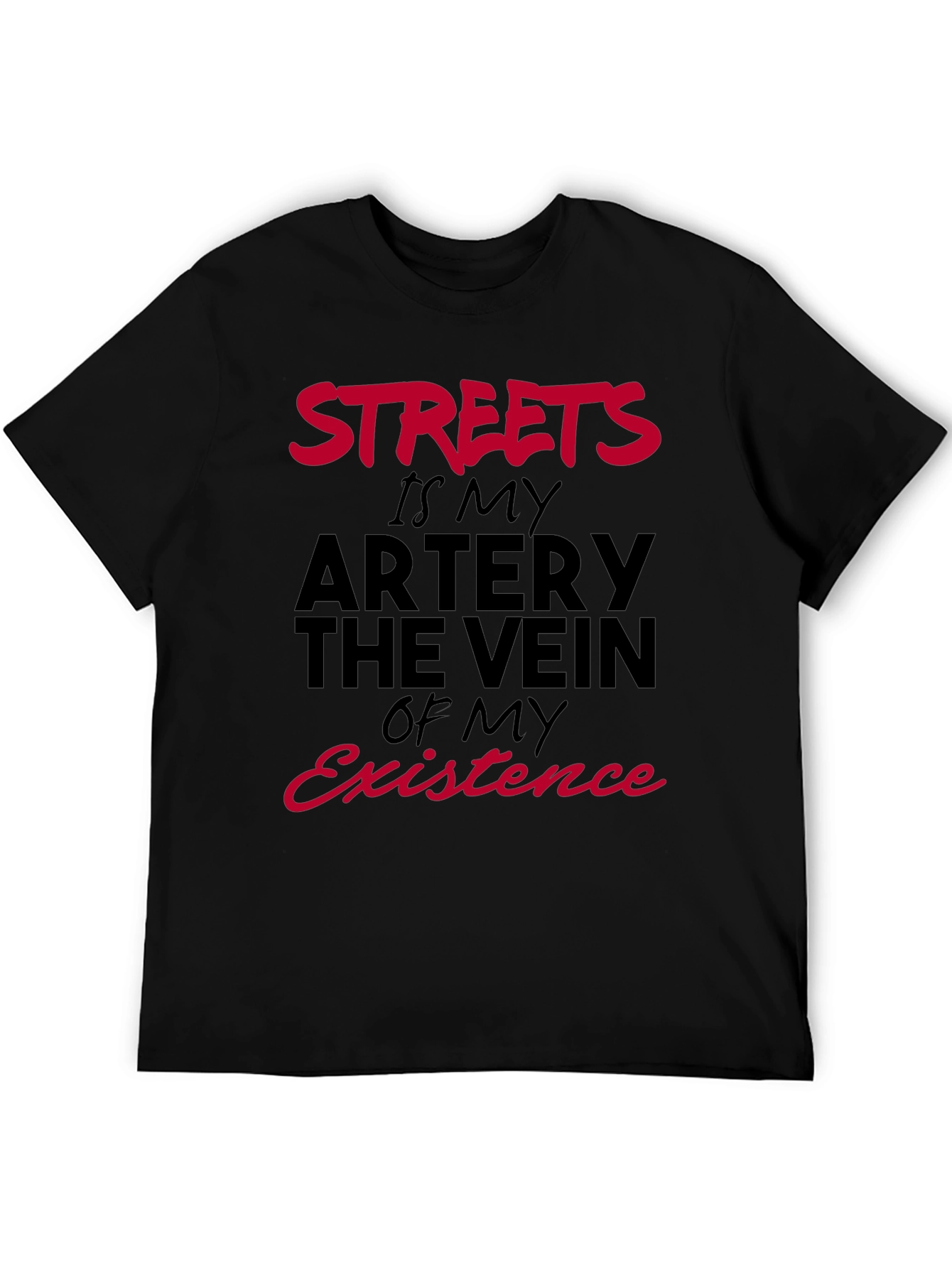 Streets My Artery Black Graphic Tee