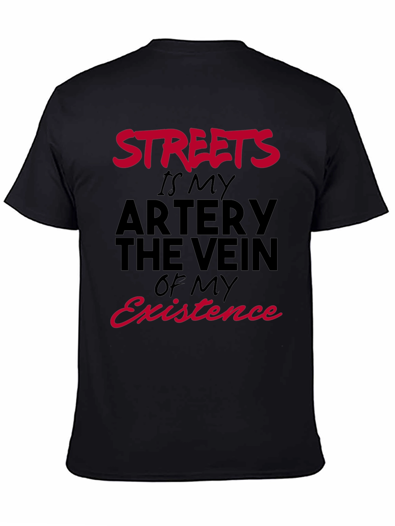 Streets My Artery Black Graphic Tee