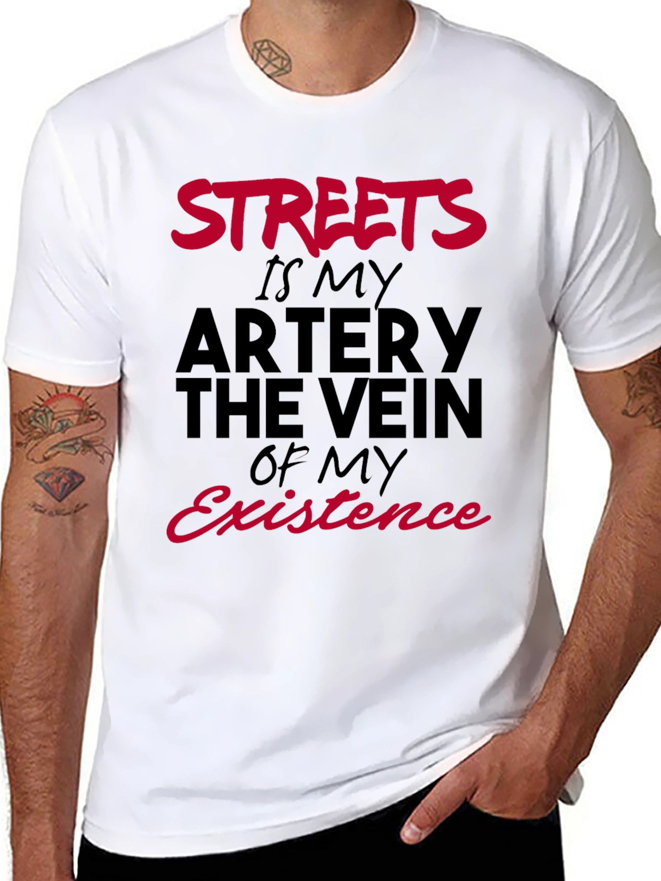 Streets My Artery Black Graphic Tee
