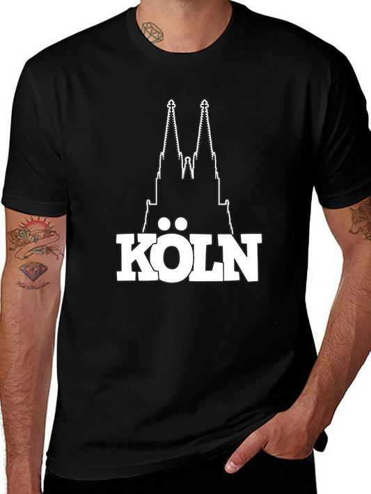 Cologne Cathedral Graphic T-Shirt - Black