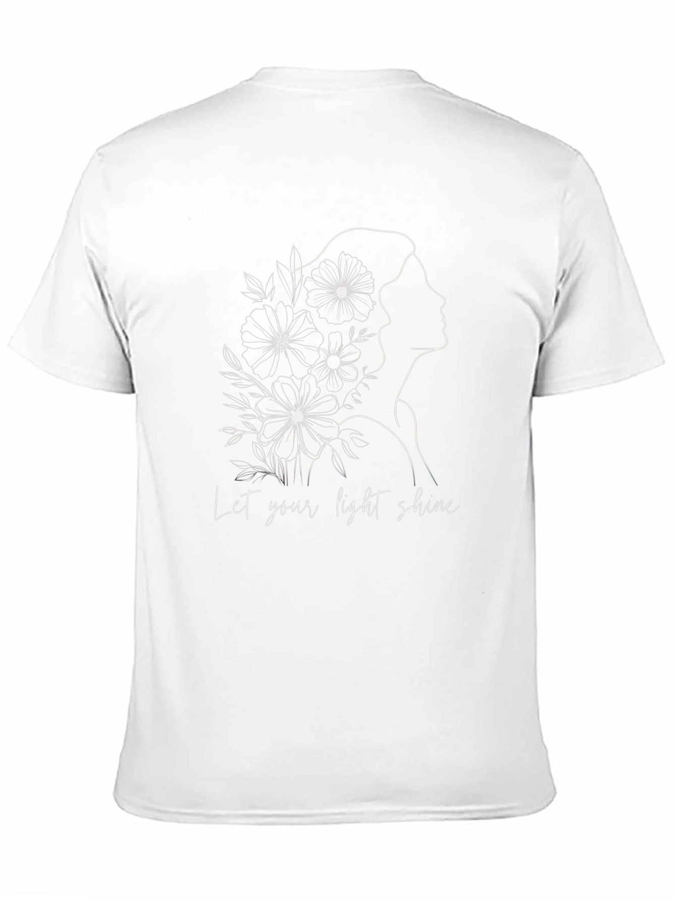 Elegant Let Your Light Shine Graphic Black T-Shirt