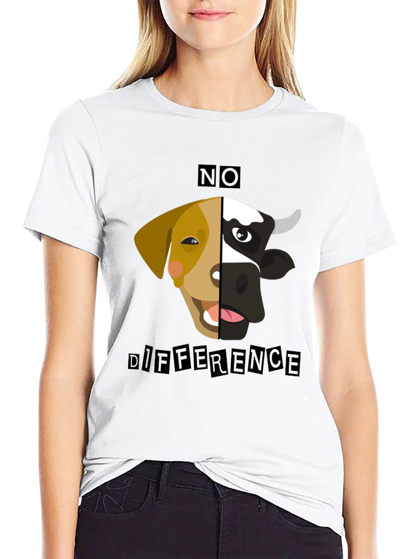 No Difference Tee: Vegan Animal Rights T-Shirt
