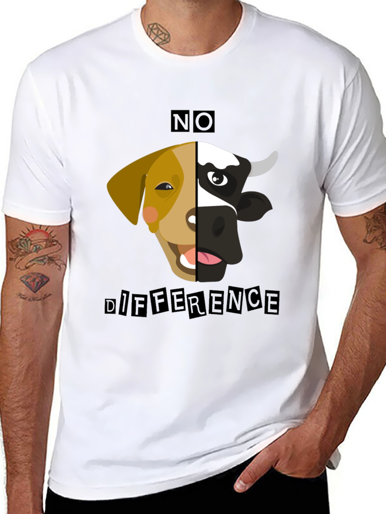 No Difference Tee: Vegan Animal Rights T-Shirt