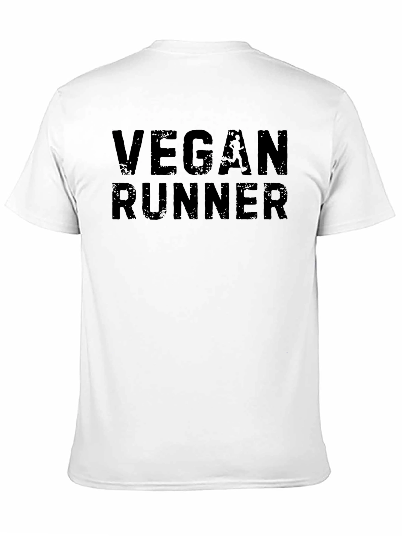Vegan Runner Black T-Shirt - Athletic & Stylish