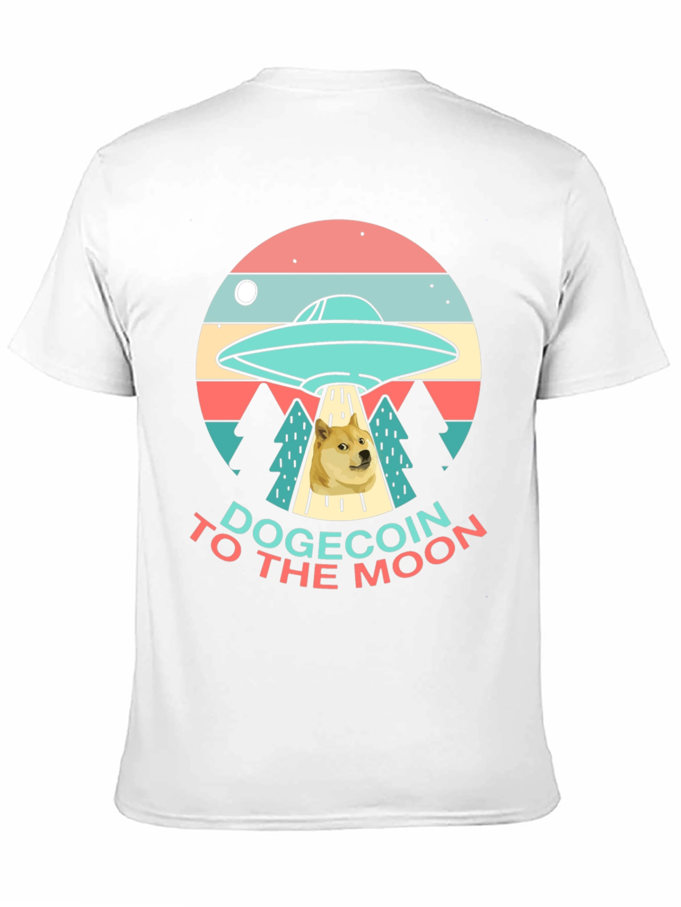 Dogecoin to the Moon T-Shirt - UFO Graphic Tee