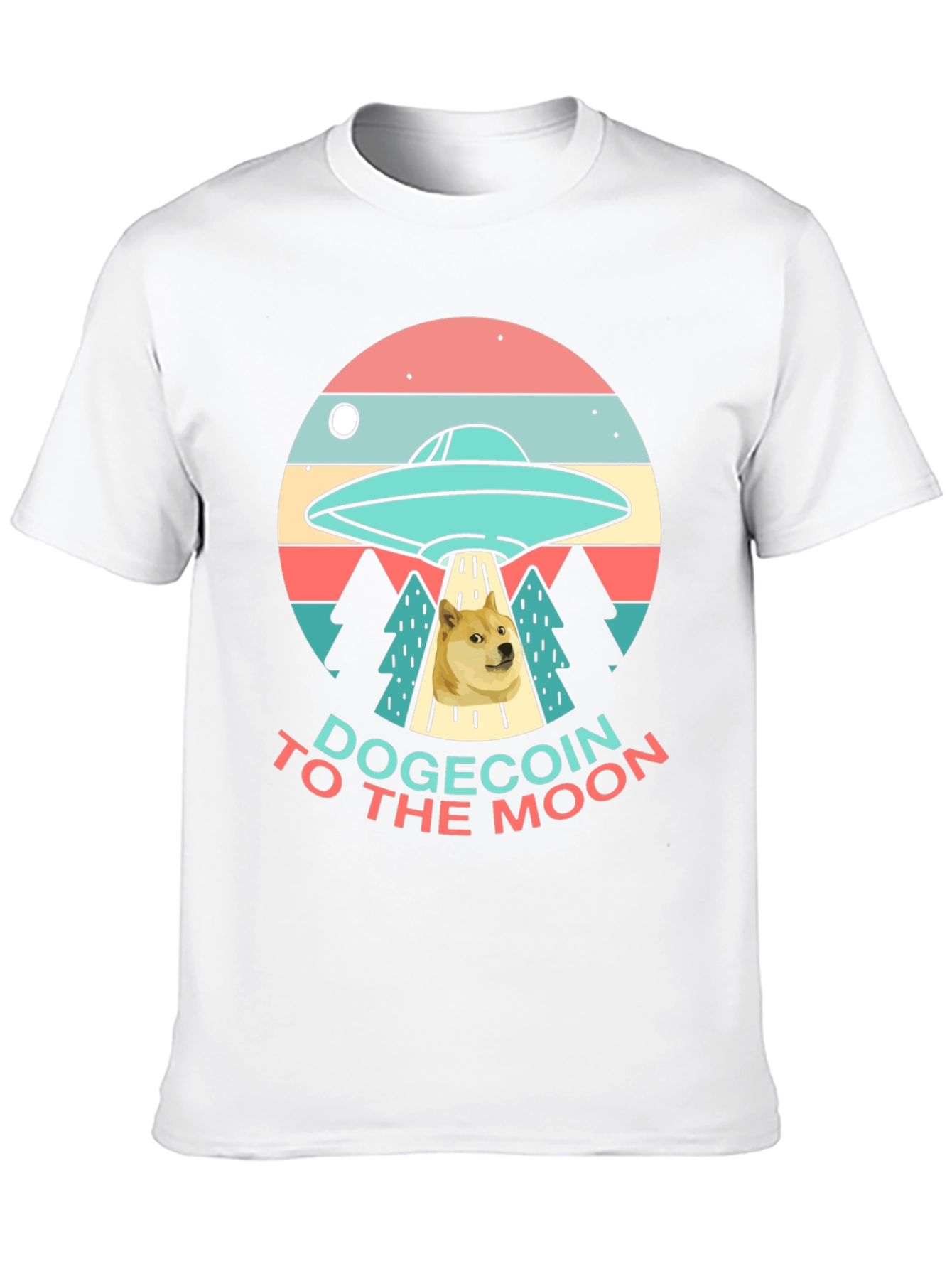 Dogecoin to the Moon T-Shirt - UFO Graphic Tee