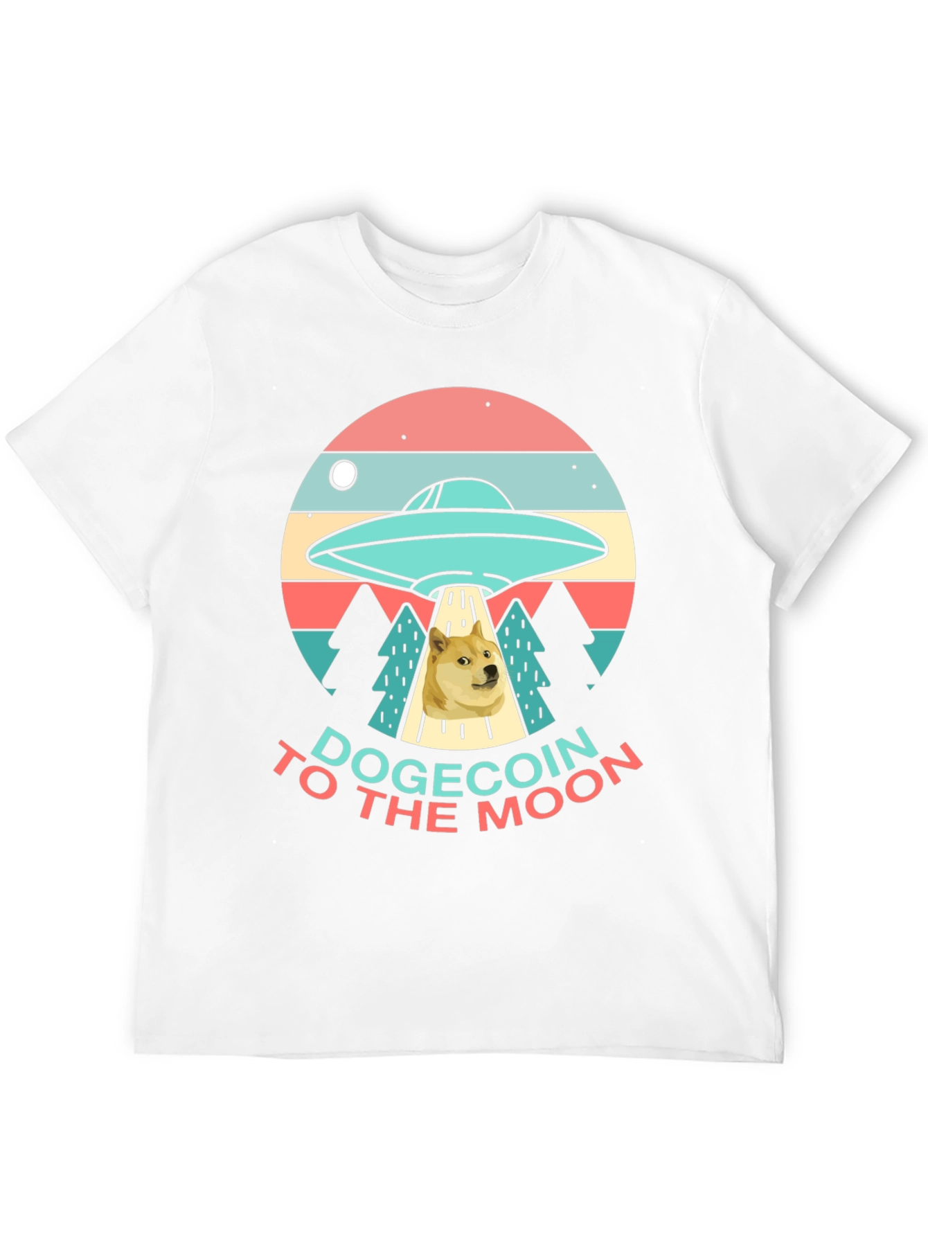 Dogecoin to the Moon T-Shirt - UFO Graphic Tee