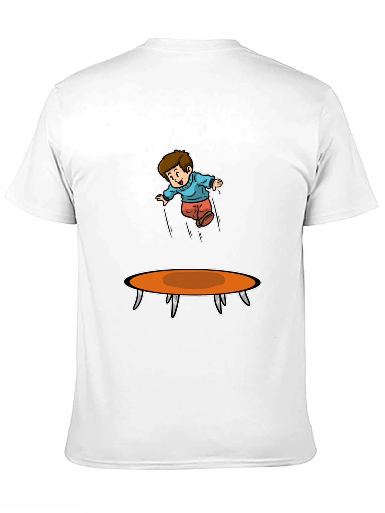 Trampoline Boy T-Shirt - Fun Cartoon Graphic Tee