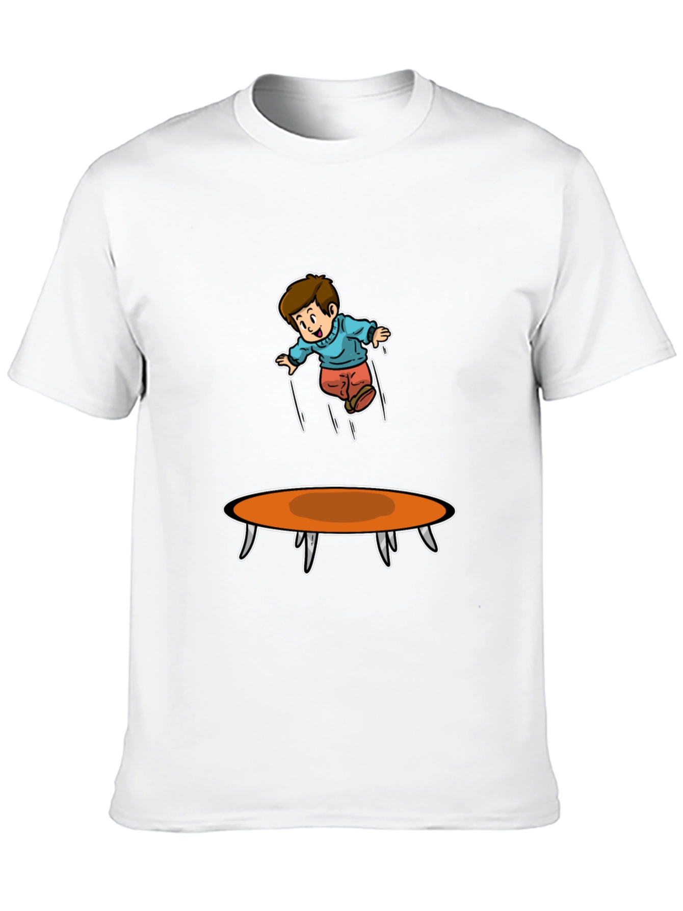 Trampoline Boy T-Shirt - Fun Cartoon Graphic Tee