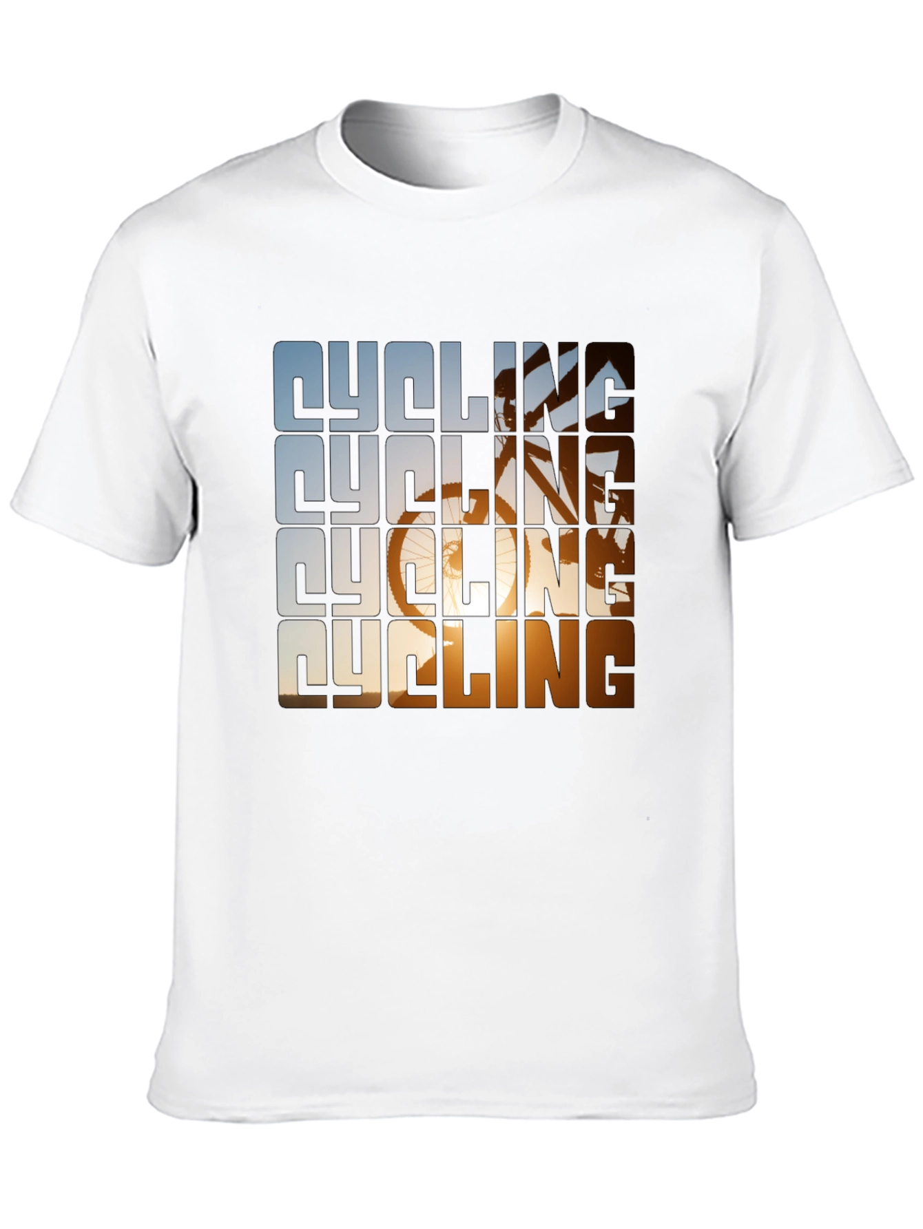 Cycling Graphic Tee - Black Cotton Blend